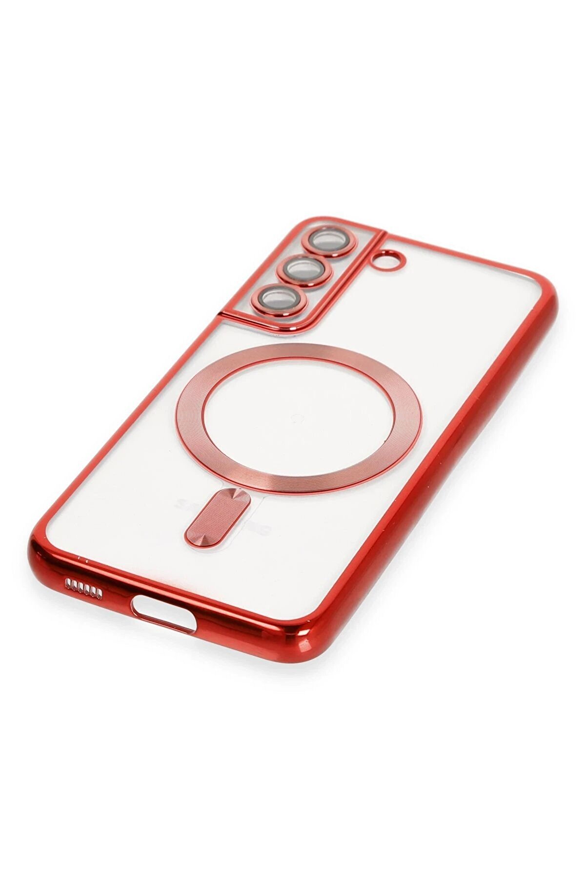 Samsung Galaxy S22 Kılıf Kross Magneti̇csafe Kapak - Kırmızı - Dropx5075-9817