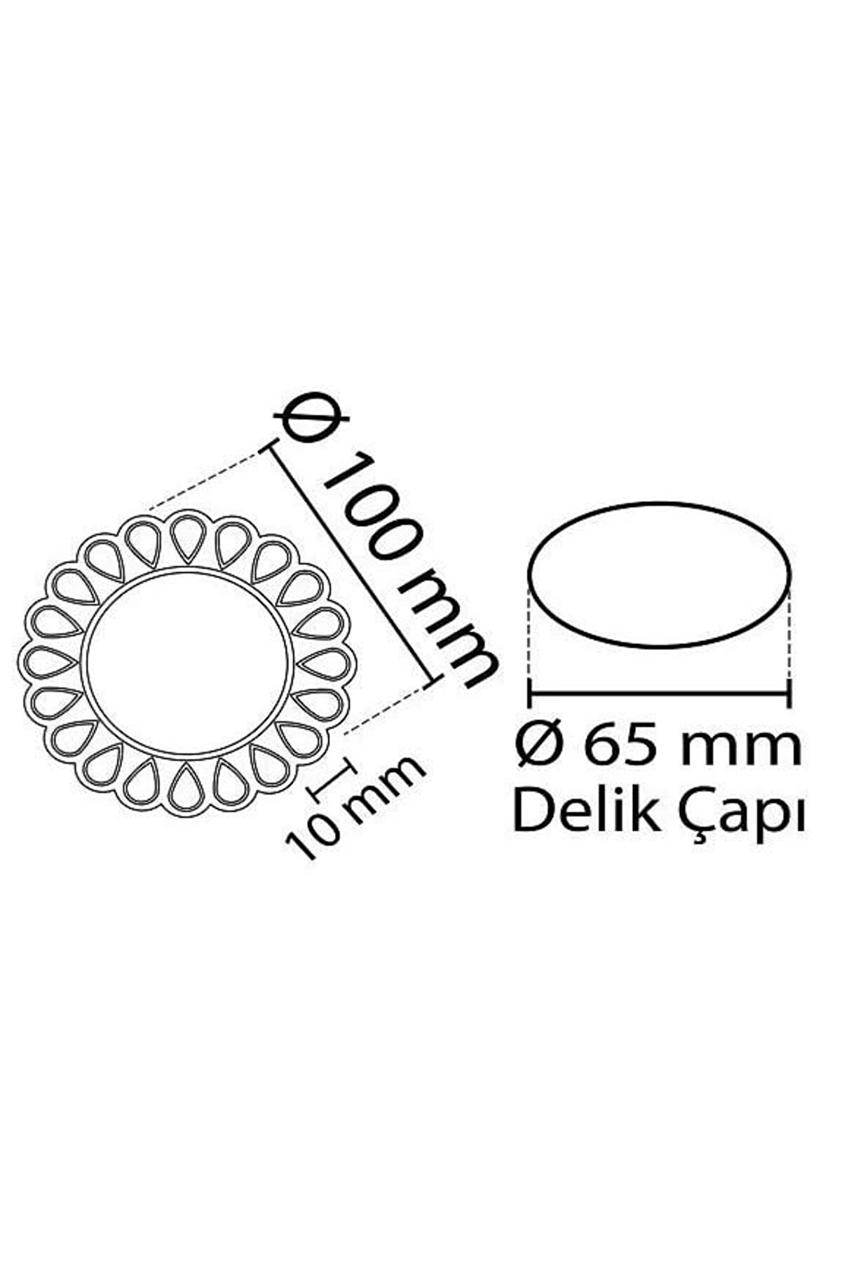 Noas Yl65 1667 Geras Led Çerçeveli̇ 4000K Kri̇stal Cam Spot Kasa - Pri̇z Ve Anahtar İçi̇n Uyumlu Çerçeve