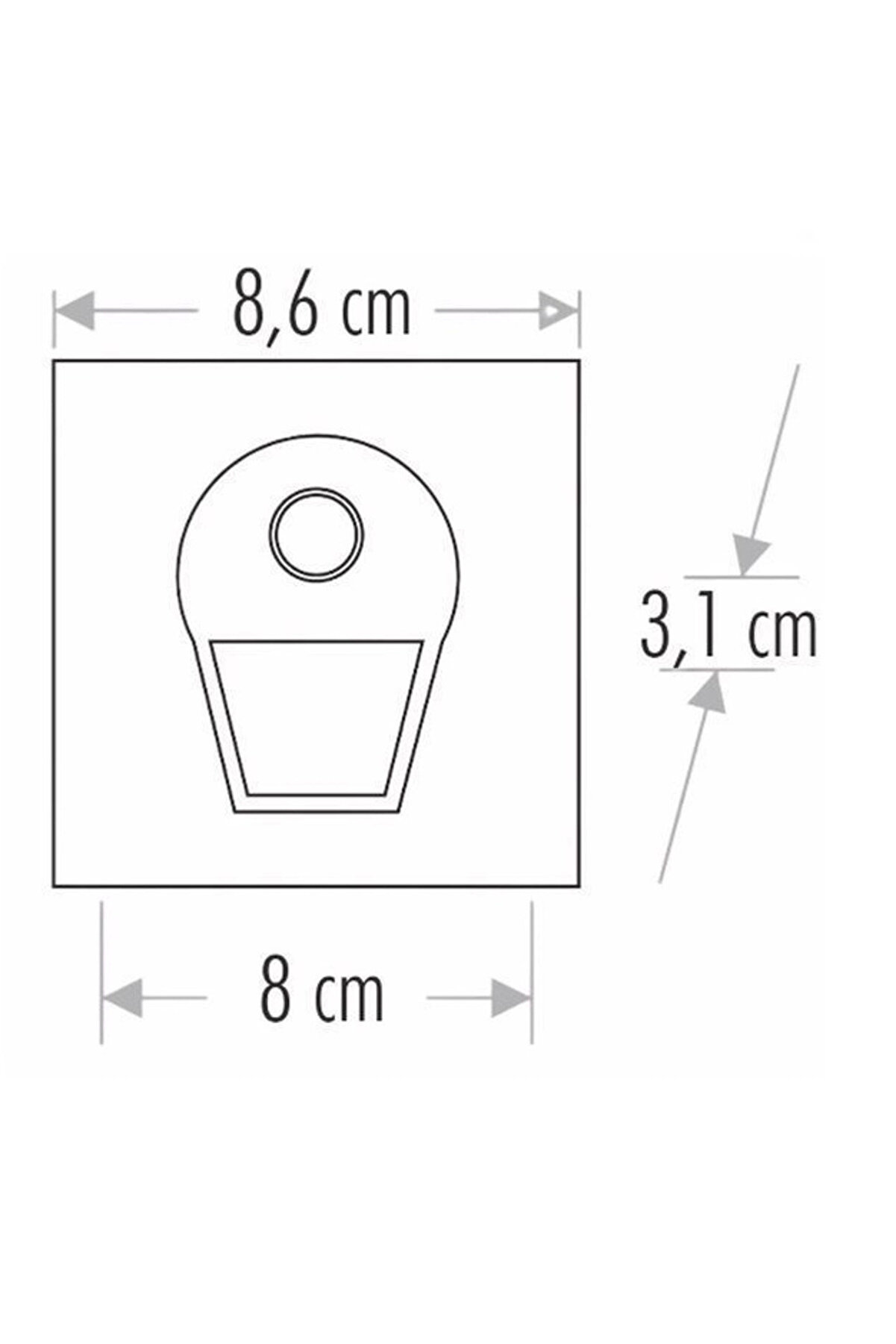 Cata Ct 5170 1W Beyaz Kasa Sensörlü Kori̇dor Aydınlatması 3200K Gün Işığı