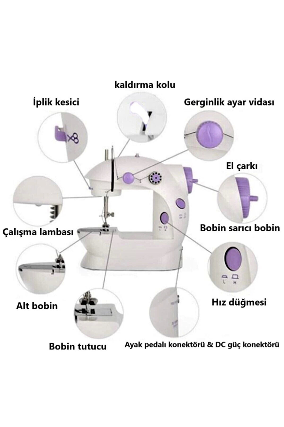 Mi̇ni̇ Ev Di̇ki̇ş Maki̇nesi̇ Pedallı Sewıng Machi̇ne