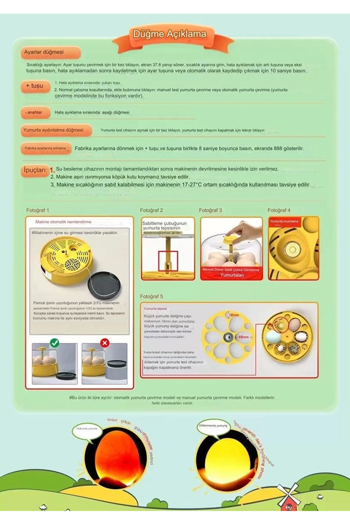 Mi̇ni̇ Otomati̇k Ev Ti̇pi̇ Kuluçka Papağan Bıldırcın Kuluçka Maki̇nesi̇ 18Li̇ Yumurtalı Mx-18