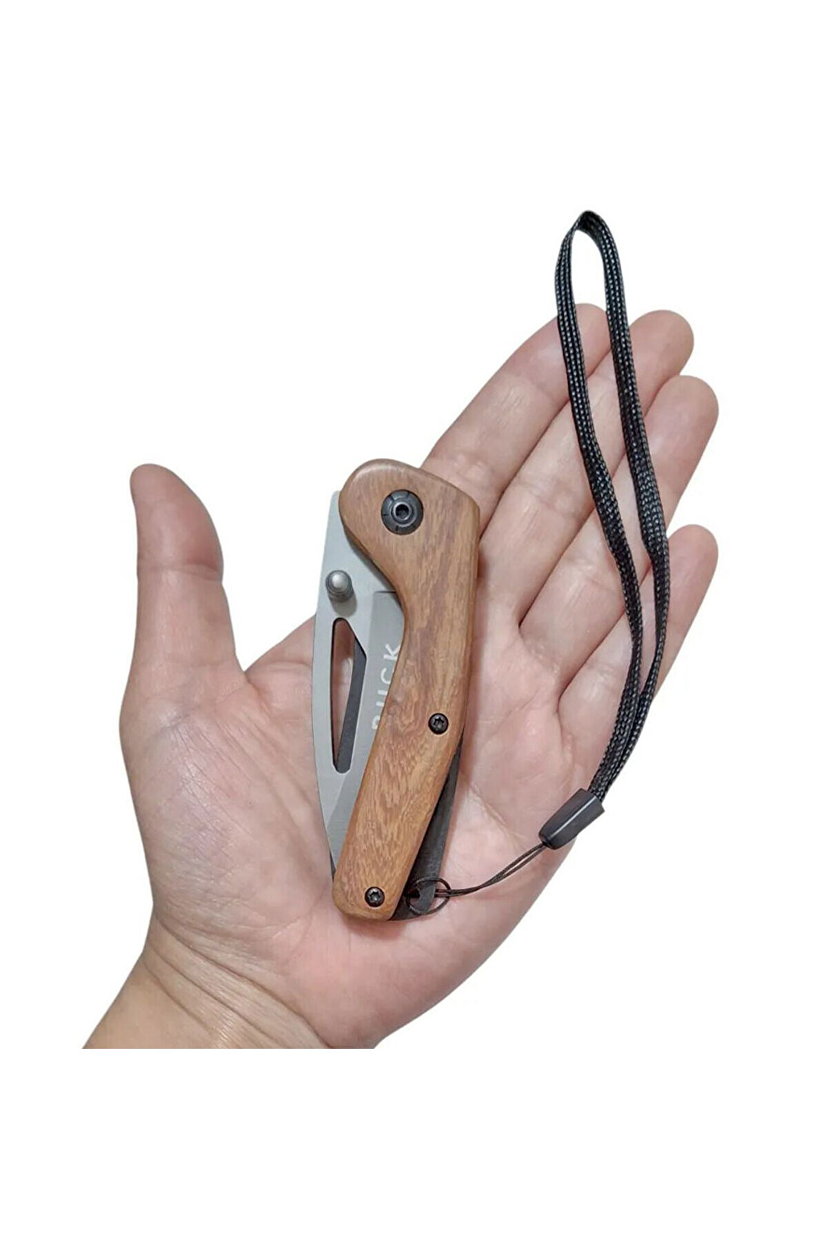 Takti̇k Çakı Küçük Paslanmaz Çeli̇k Ahşap Sap 15 Cm