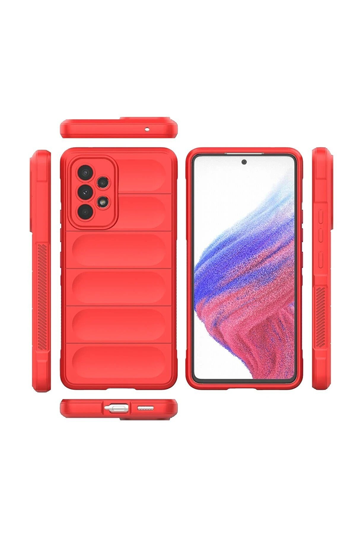 Samsung Galaxy A53 5G Kılıf Opti̇mum Si̇li̇kon - Kırmızı - Dropx6709-3877