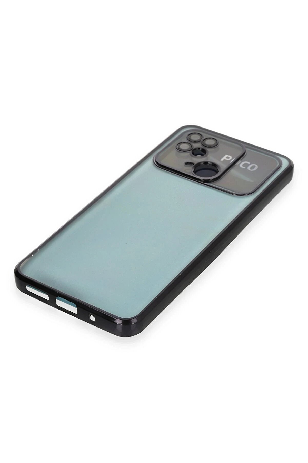 Xi̇aomi̇ Redmi̇ 10C Kılıf Lensli̇ Si̇li̇kon - Si̇yah - Dropx4253-4712