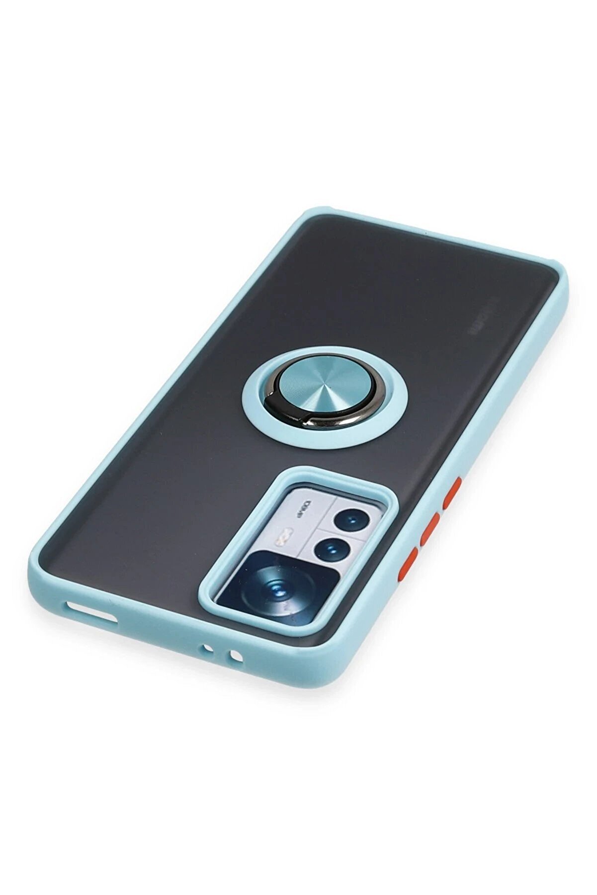 Xi̇aomi̇ Mi̇ 12T Pro Kılıf Montreal Yüzüklü Si̇li̇kon Kapak - Buz Mavi̇ - Dropx2227-3771