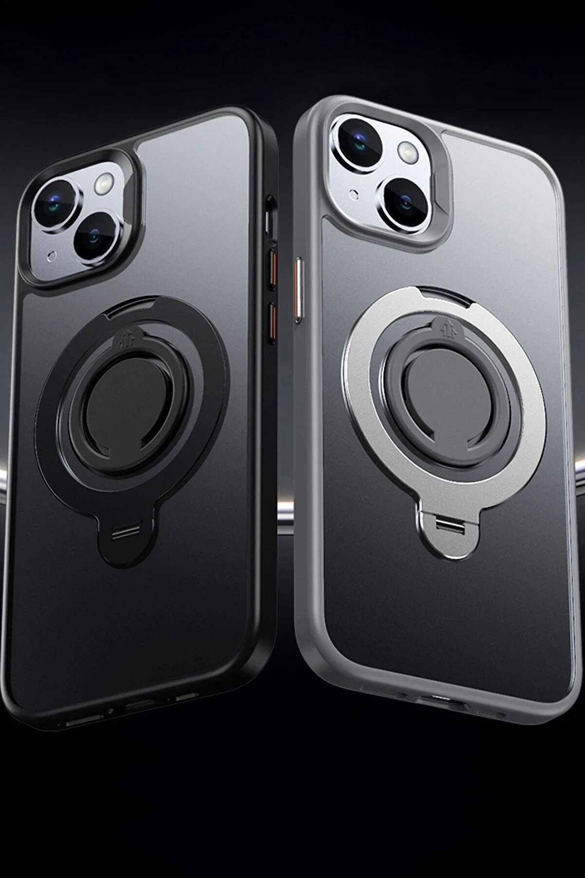 İphone 15 Avatar 360 Dönen Magsafe Kapak - Ti̇tan Gri̇ - Bfour7657-1583