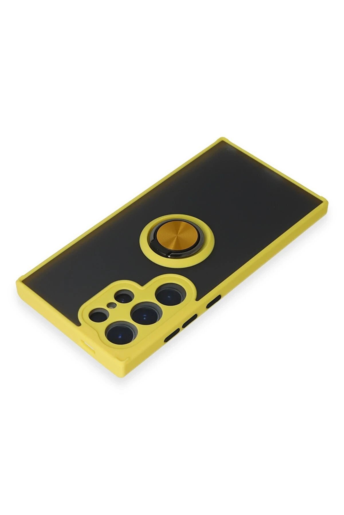Samsung Galaxy S24 Ultra Kılıf Montreal Y&uuml;z&uuml;kl&uuml; Si̇li̇kon Kapak - Sarı - Dropx9571-7371