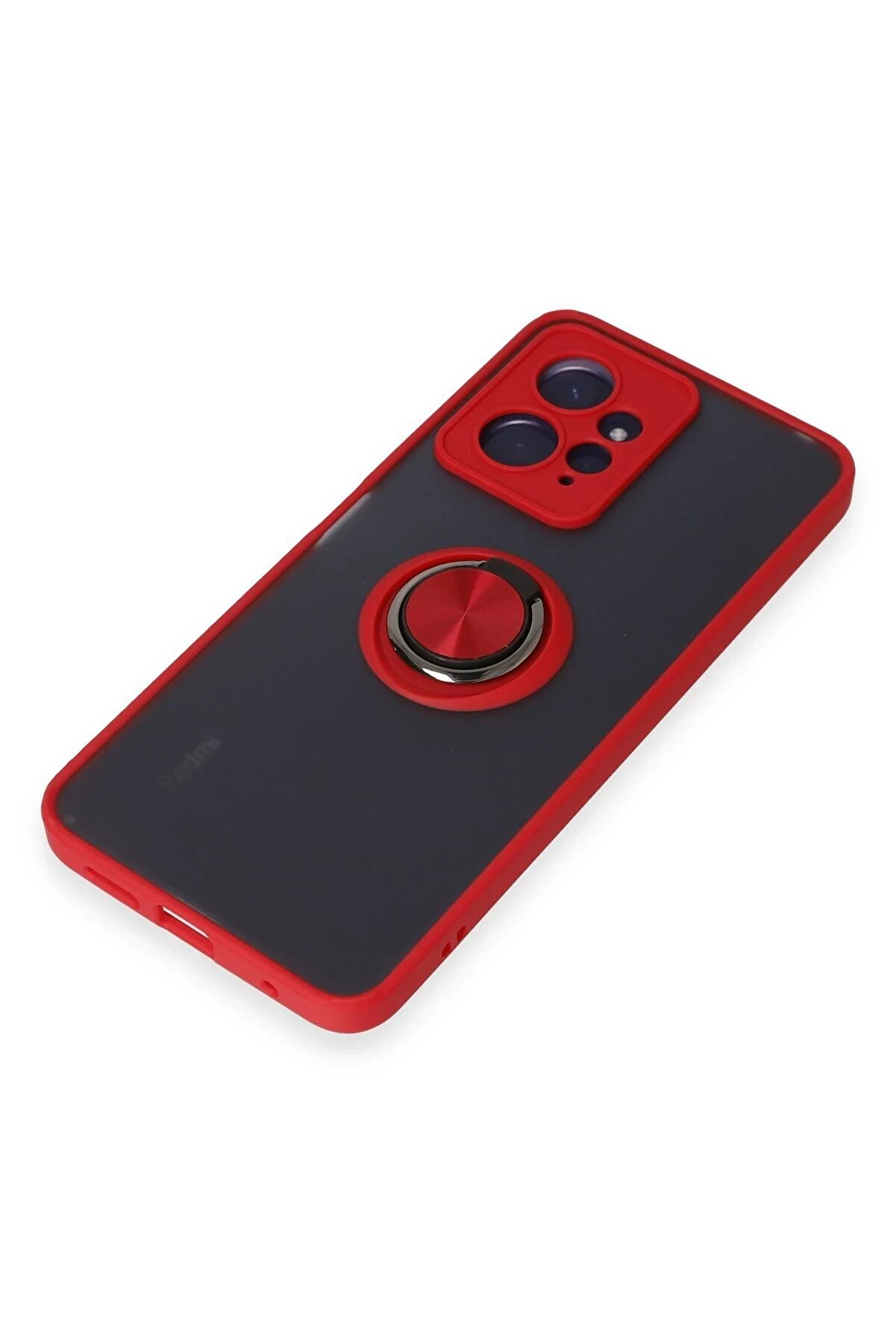 Xi̇aomi̇ Redmi̇ Note 12 4G Kılıf Montreal Yüzüklü Si̇li̇kon Kapak - Kırmızı - Dropx7776-8486