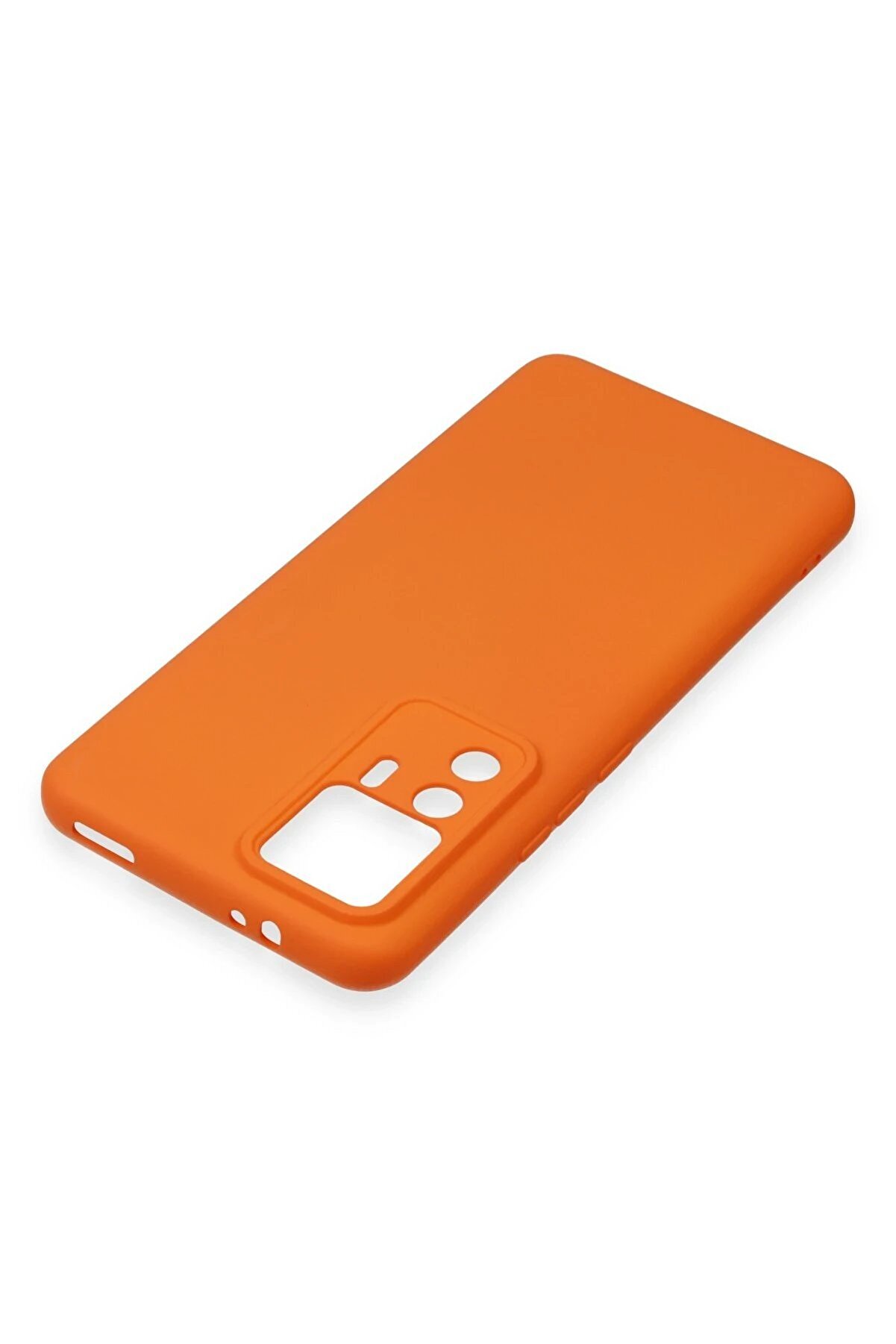 Xi̇aomi̇ Mi̇ 12T Pro Kılıf Nano İ&ccedil;i̇ Kadi̇fe Si̇li̇kon - Turuncu - Dropx6323-3006