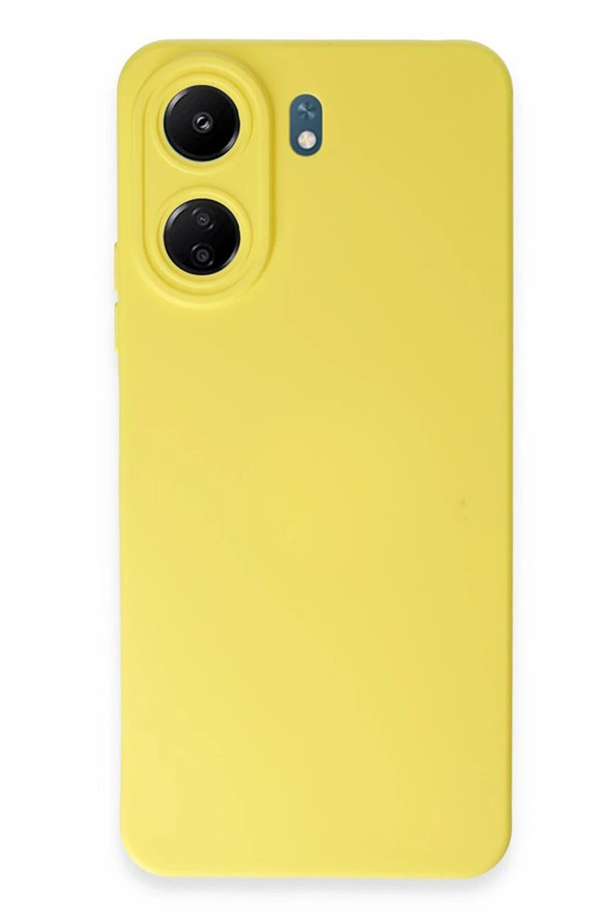ykavm Newface Xiaomi Redmi 13C Kılıf Nano içi Kadife Silikon - Sarı