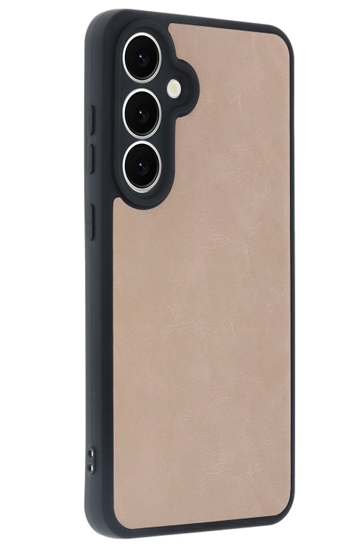 Samsung Galaxy S24 Fe Kılıf Aras Deri̇ Kapak - Pudra - Dropx5490-7204