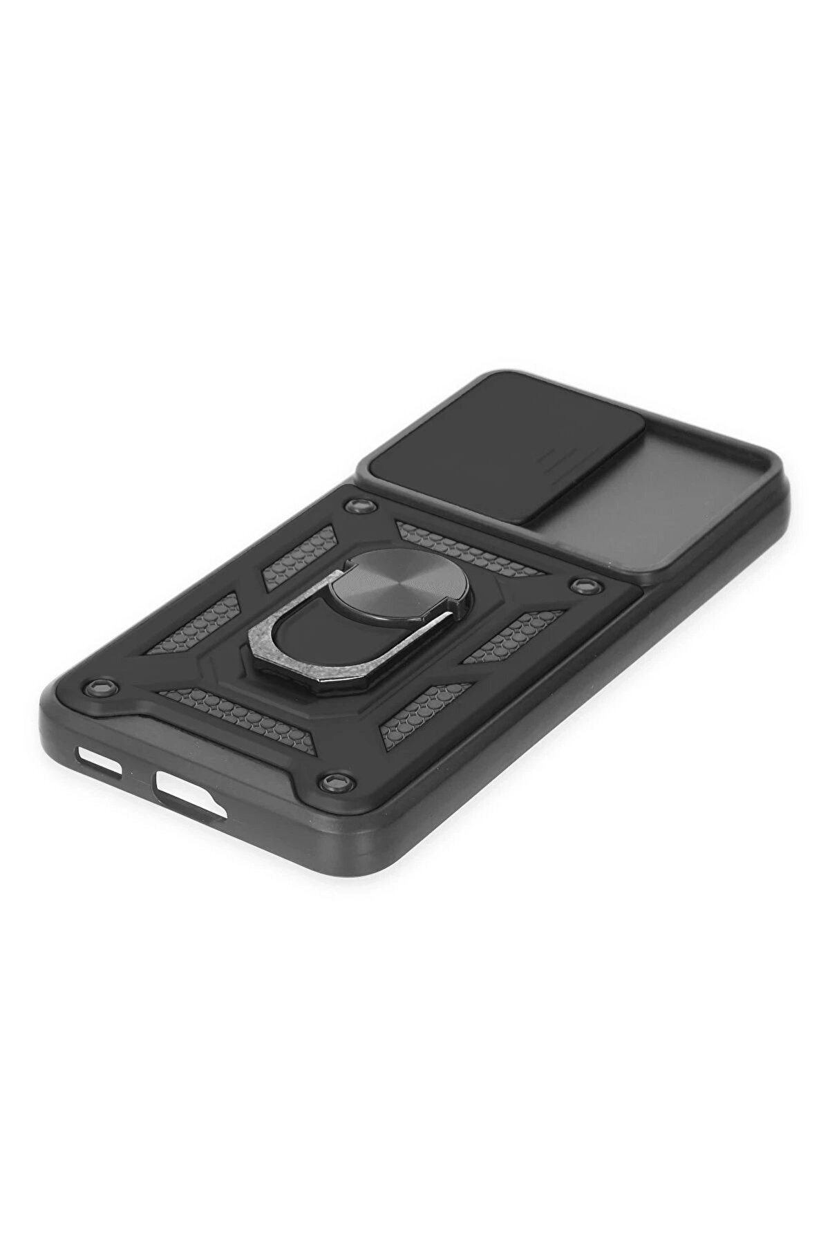 Samsung Galaxy S22 Kılıf Pars Lens Yüzüklü Si̇li̇kon - Si̇yah - Dropx3645-6602