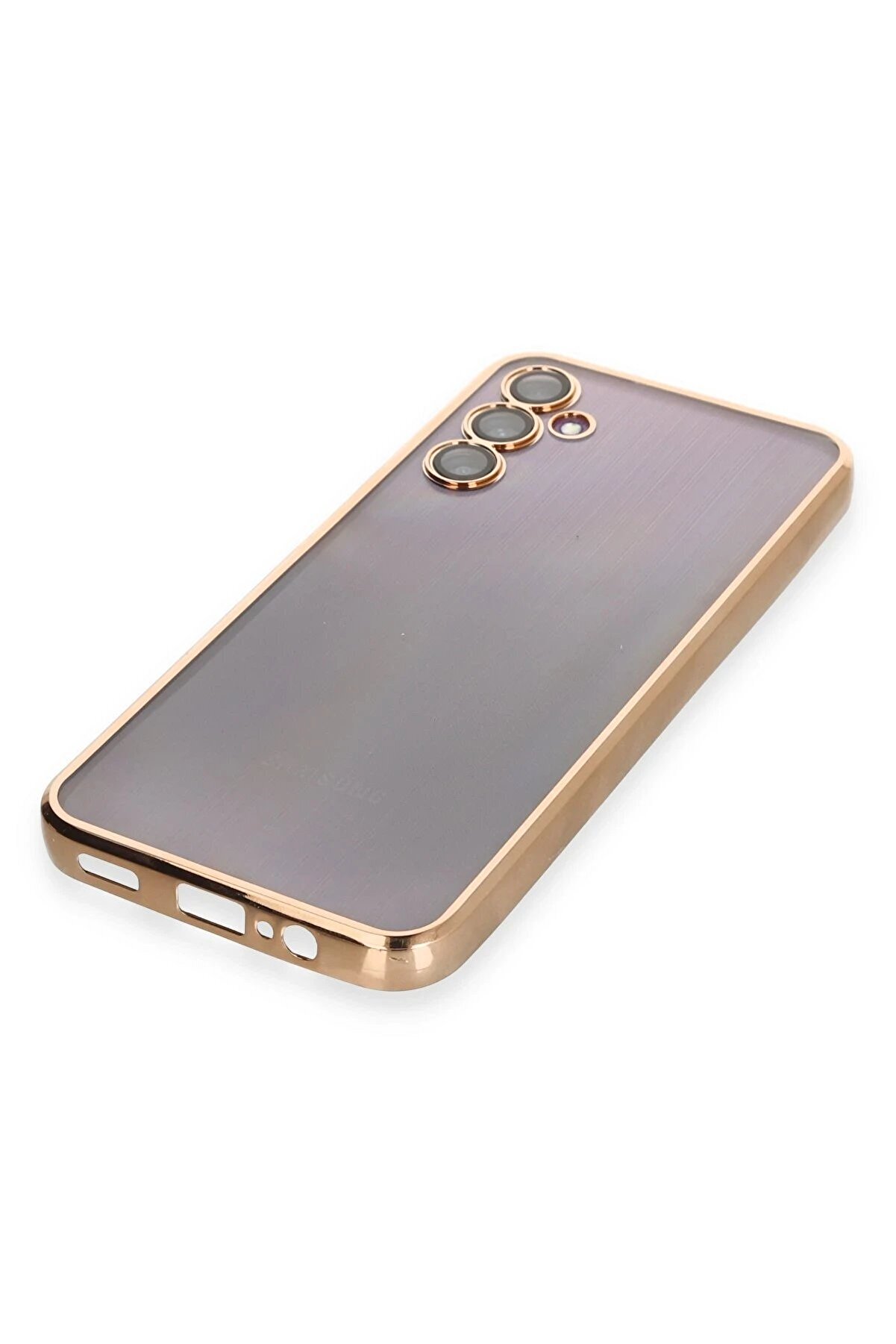 Samsung Galaxy A14 4G Kılıf Lensli̇ Si̇li̇kon - Gold - Dropx6341-5977