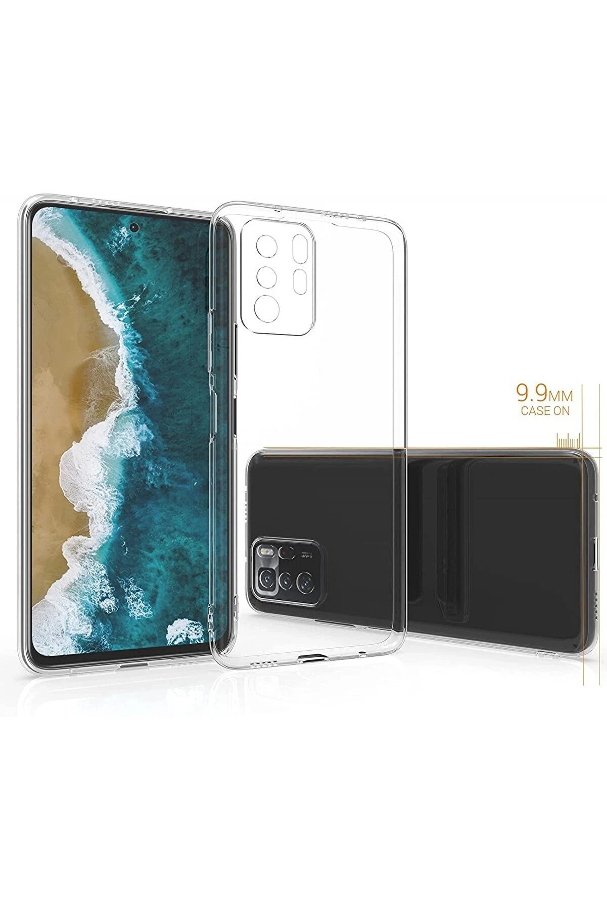 Xi̇aomi̇ Poco X3 Gt Kılıf L&uuml;x Şeffaf Si̇li̇kon - Dropx9916-3426