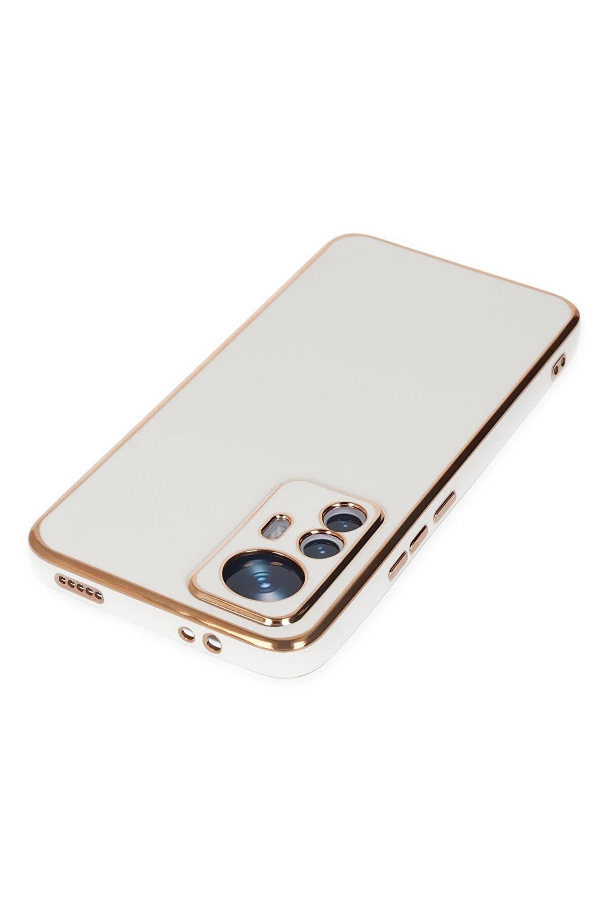 Xi̇aomi̇ Mi̇ 12T Pro Kılıf Volet Si̇li̇kon - Beyaz - Dropx5139-9322