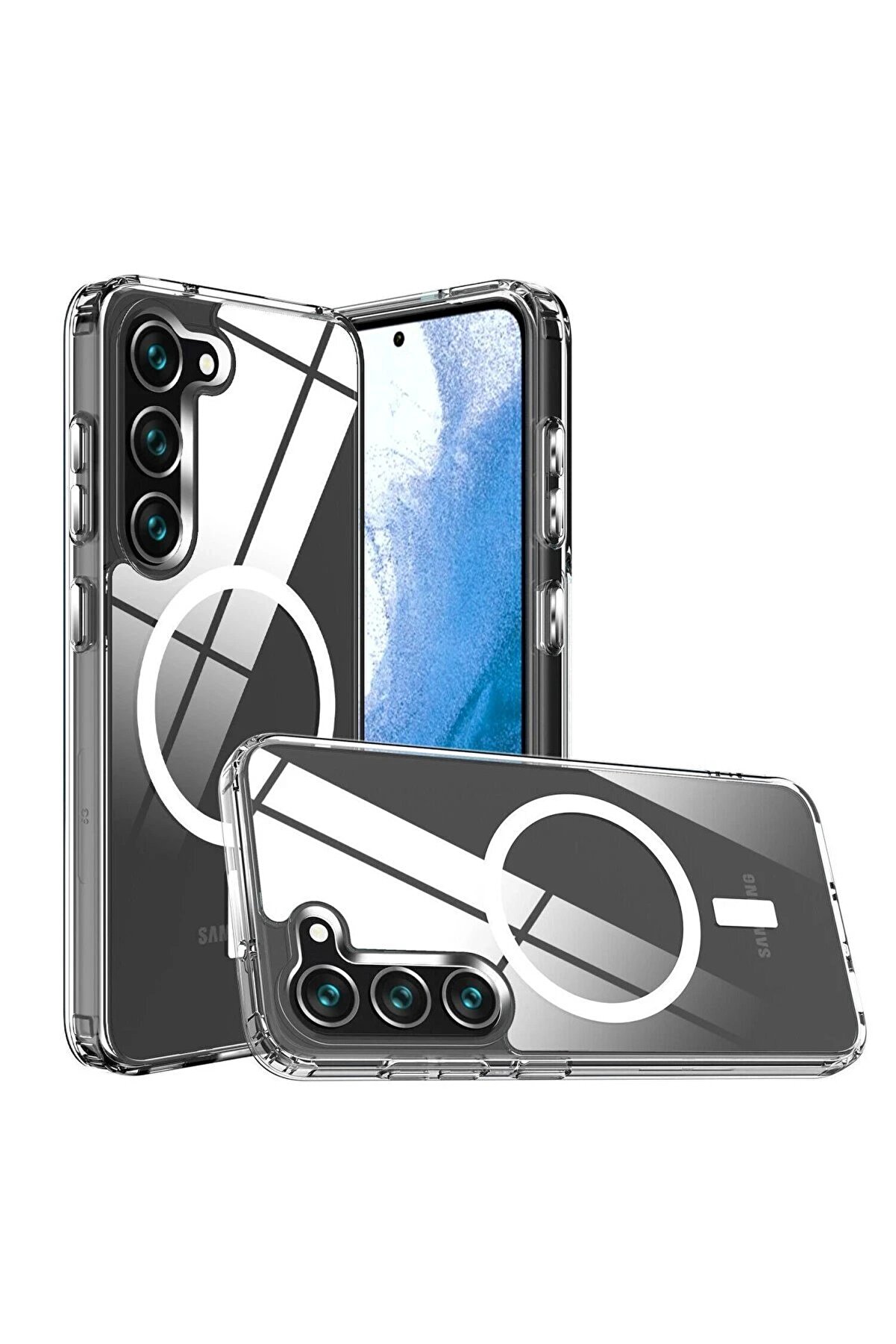 Samsung Galaxy S23 Plus Kılıf Magneti̇csafe Şeffaf Si̇li̇kon - Şeffaf - Dropx4211-9065