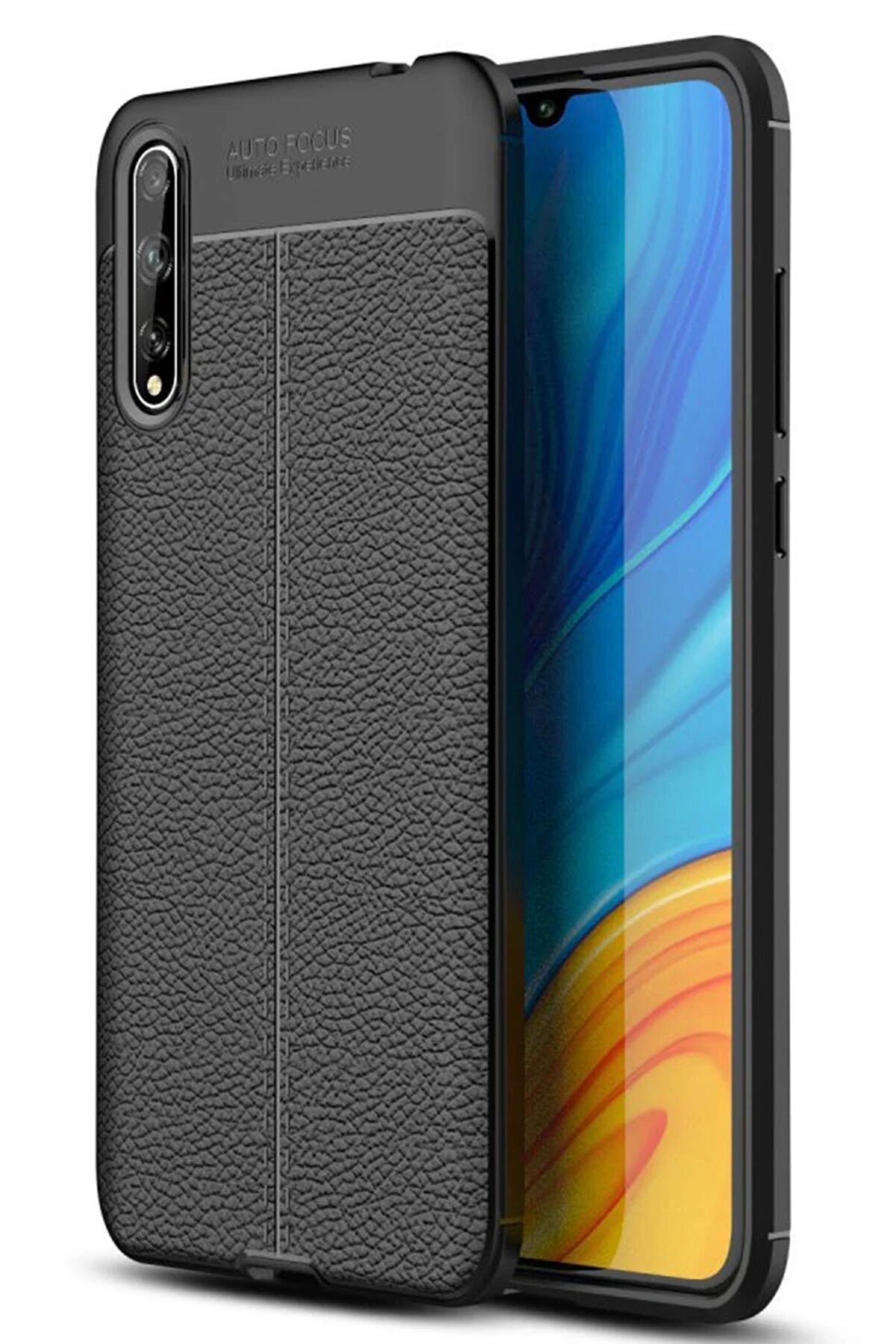 CepteToptan Huawei P Smart S Kılıf Auto Focus Kapak - Siyah - DROPX3773-8753