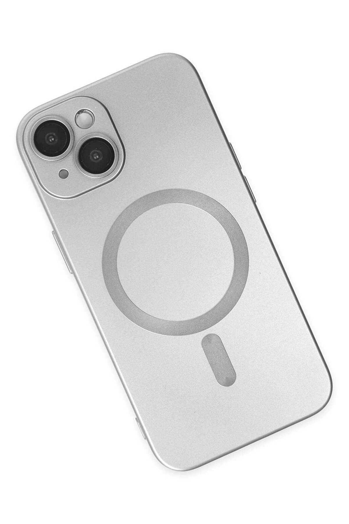 İphone 14 Plus Kılıf Moshi̇ Lens Magneti̇csafe Si̇li̇kon - G&uuml;m&uuml;ş - Dropx6375-6869
