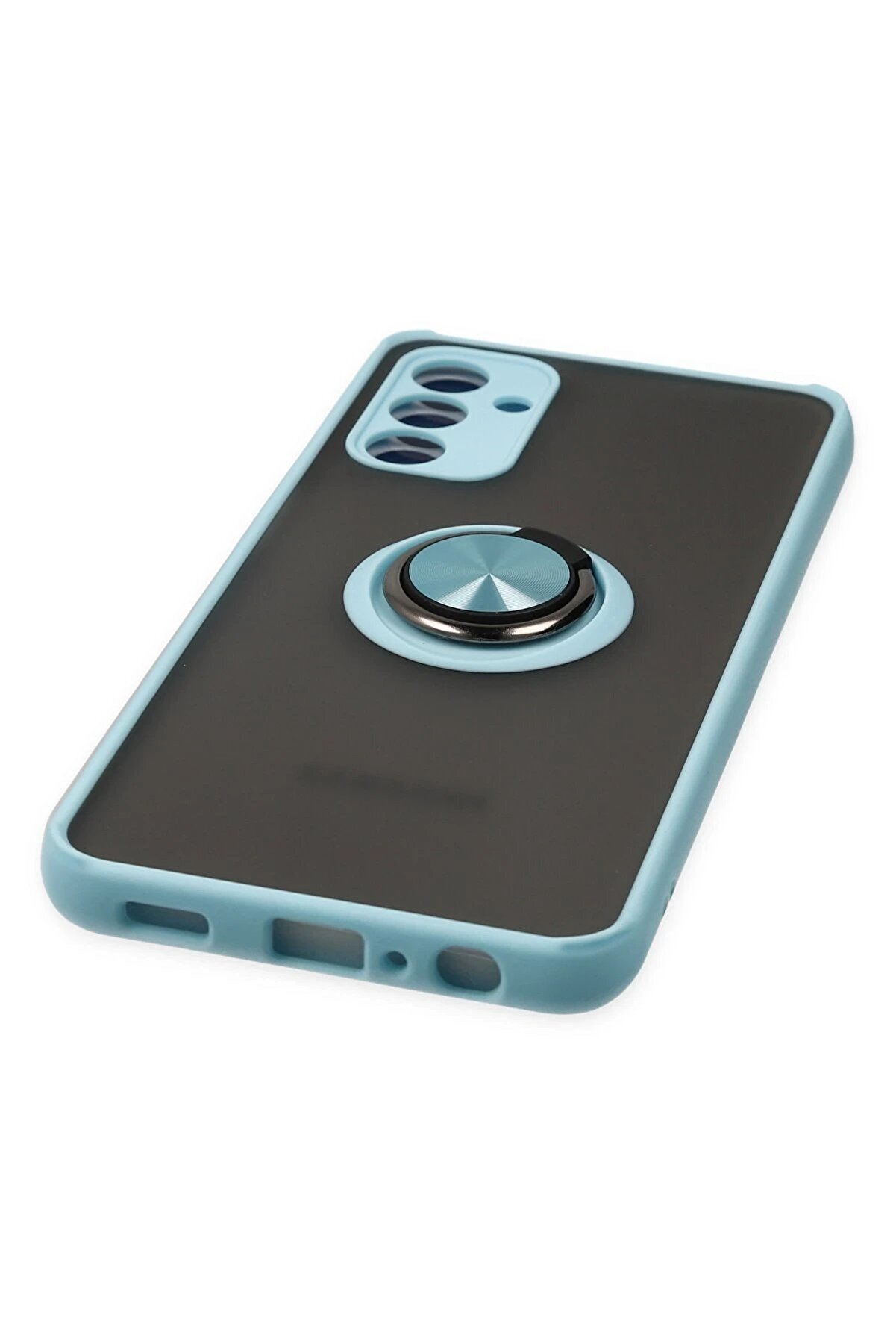 Samsung Galaxy A04S Kılıf Montreal Yüzüklü Si̇li̇kon Kapak - Buz Mavi̇ - Dropx5768-5908