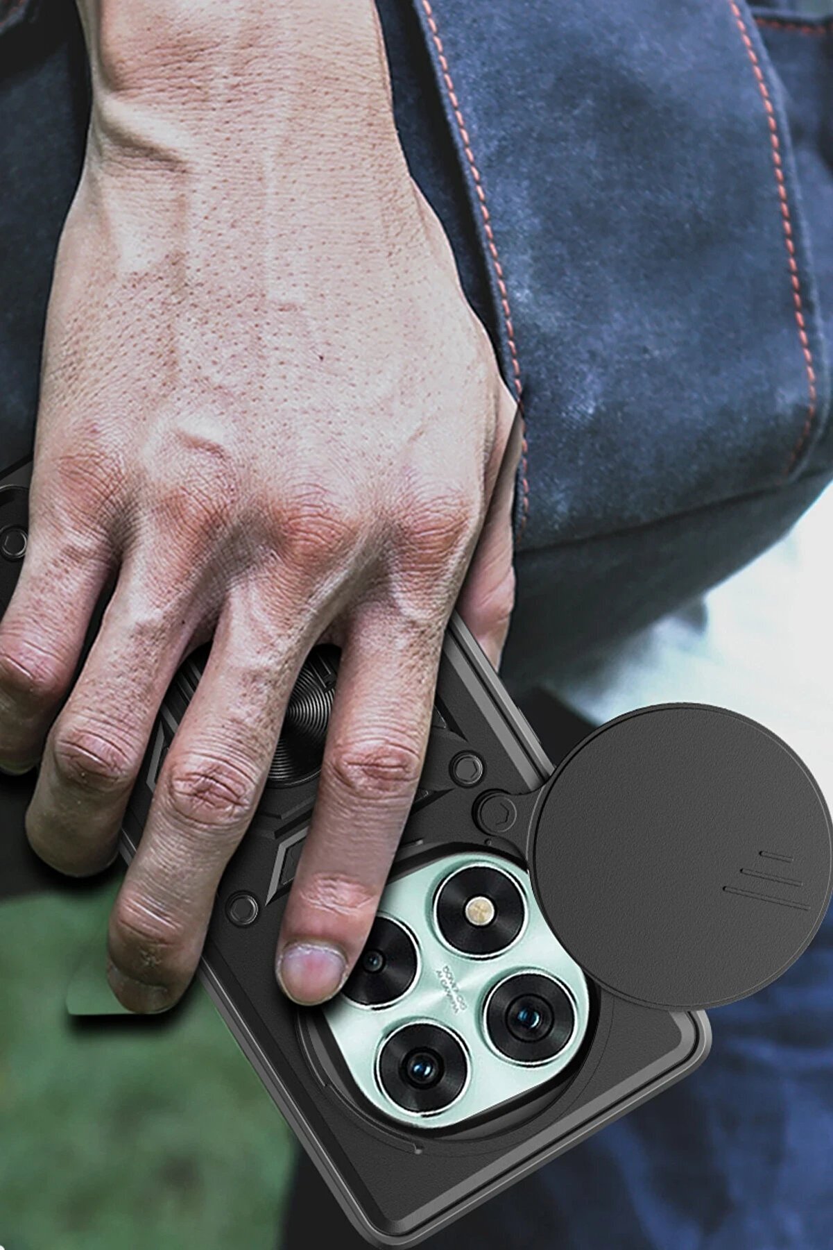 Xi̇aomi̇ Redmi̇ Note 14 Pro 4G Kılıf Pars Lens Y&uuml;z&uuml;kl&uuml; Si̇li̇kon - Laci̇vert - Dropx5341-5386