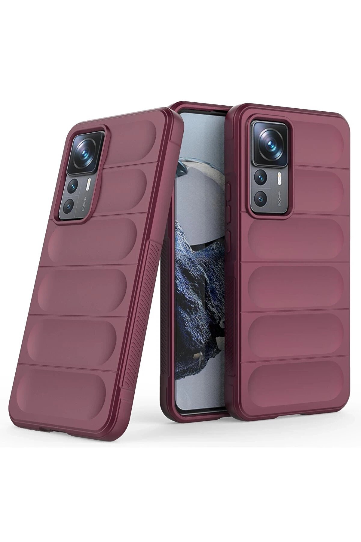 Xi̇aomi̇ Mi̇ 12T Pro Kılıf Opti̇mum Si̇li̇kon - Bordo - Dropx6360-7029