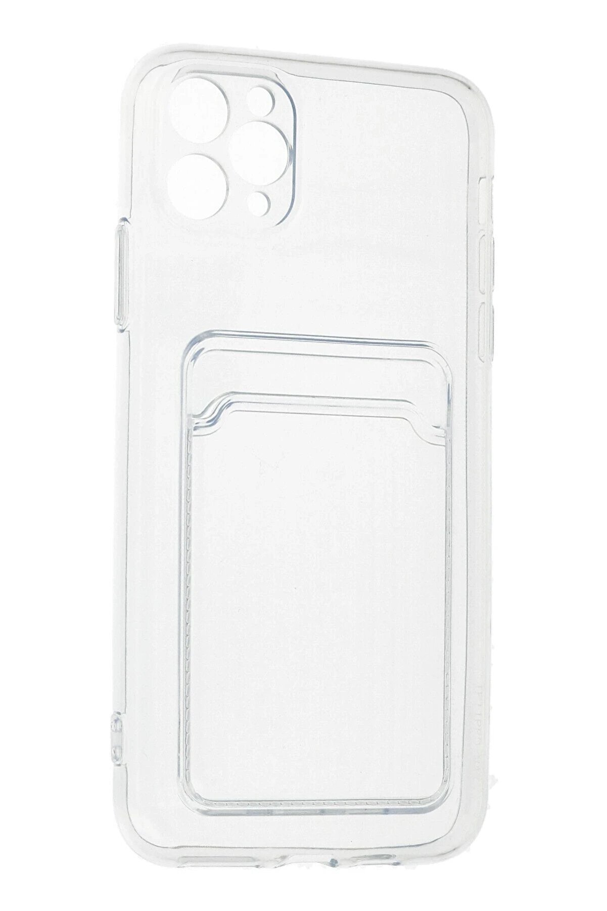 İphone 11 Pro Max Kılıf Kart Şeffaf Si̇li̇kon - Şeffaf - Dropx8752-7304