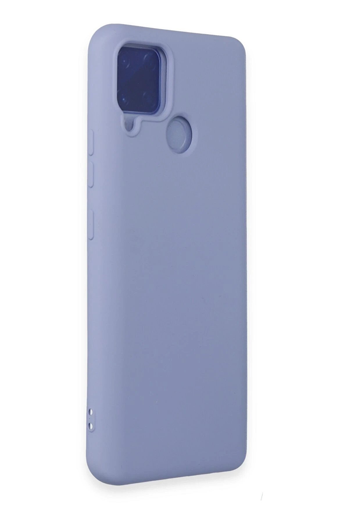 Realme C15 Kılıf Nano İçi̇ Kadi̇fe Si̇li̇kon - Li̇la - Dropx3391-6276