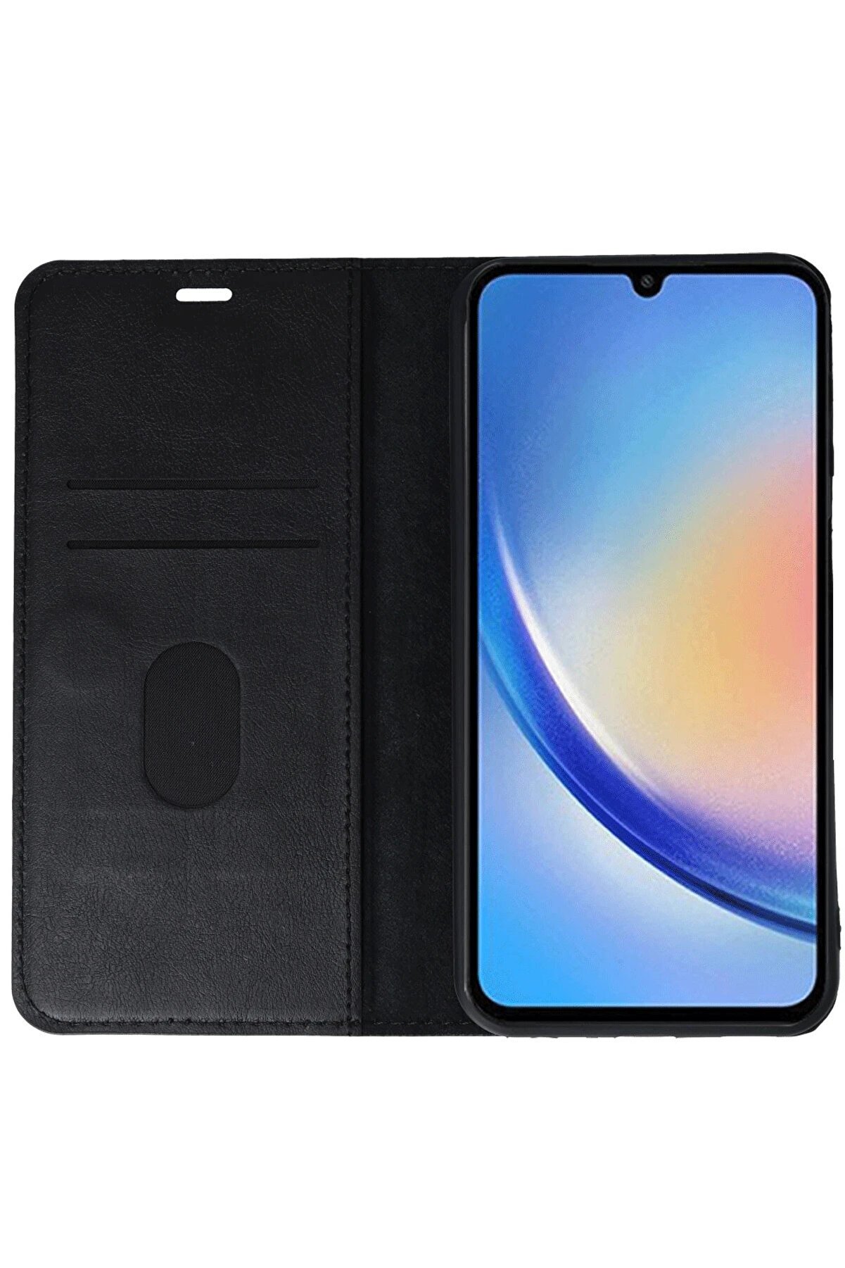 Samsung Galaxy A24 4G Kılıf Trend S Plus Kapaklı Kılıf - Si̇yah - Dropx2401-2558