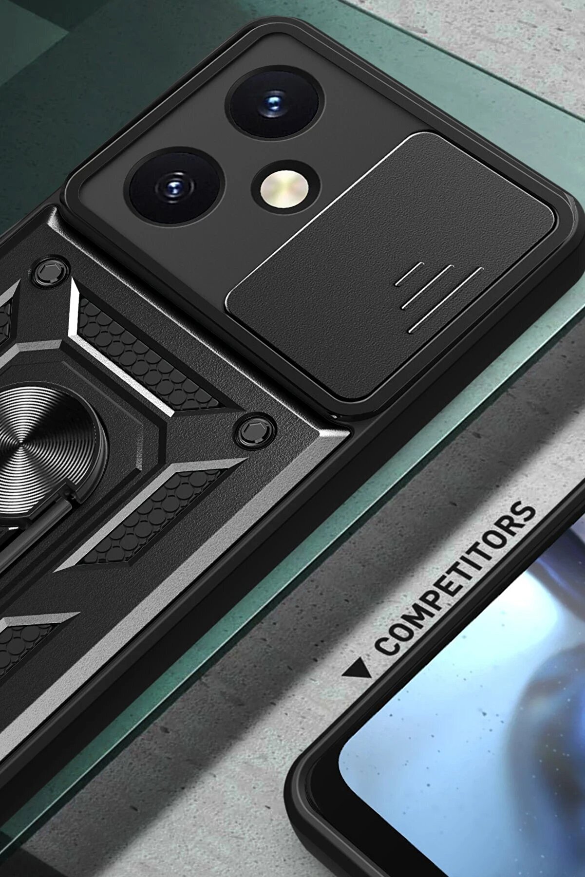 Vi̇vo Y27 Kılıf Pars Lens Yüzüklü Si̇li̇kon - Laci̇vert - Dropx1379-7262