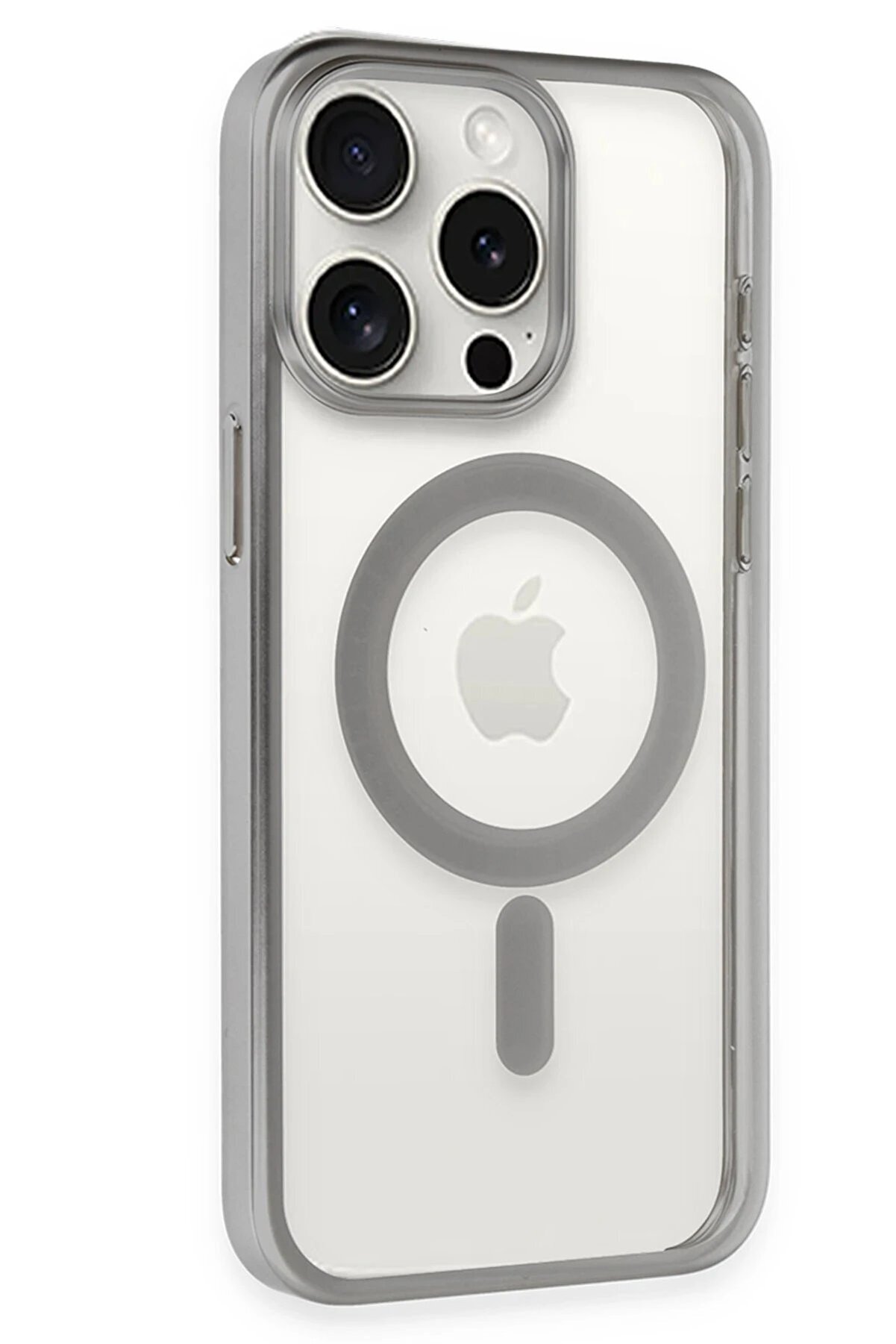 İphone 15 Pro Kılıf Erozi̇ Magsafe Kapak - Gümüş - Dropx6501-3697