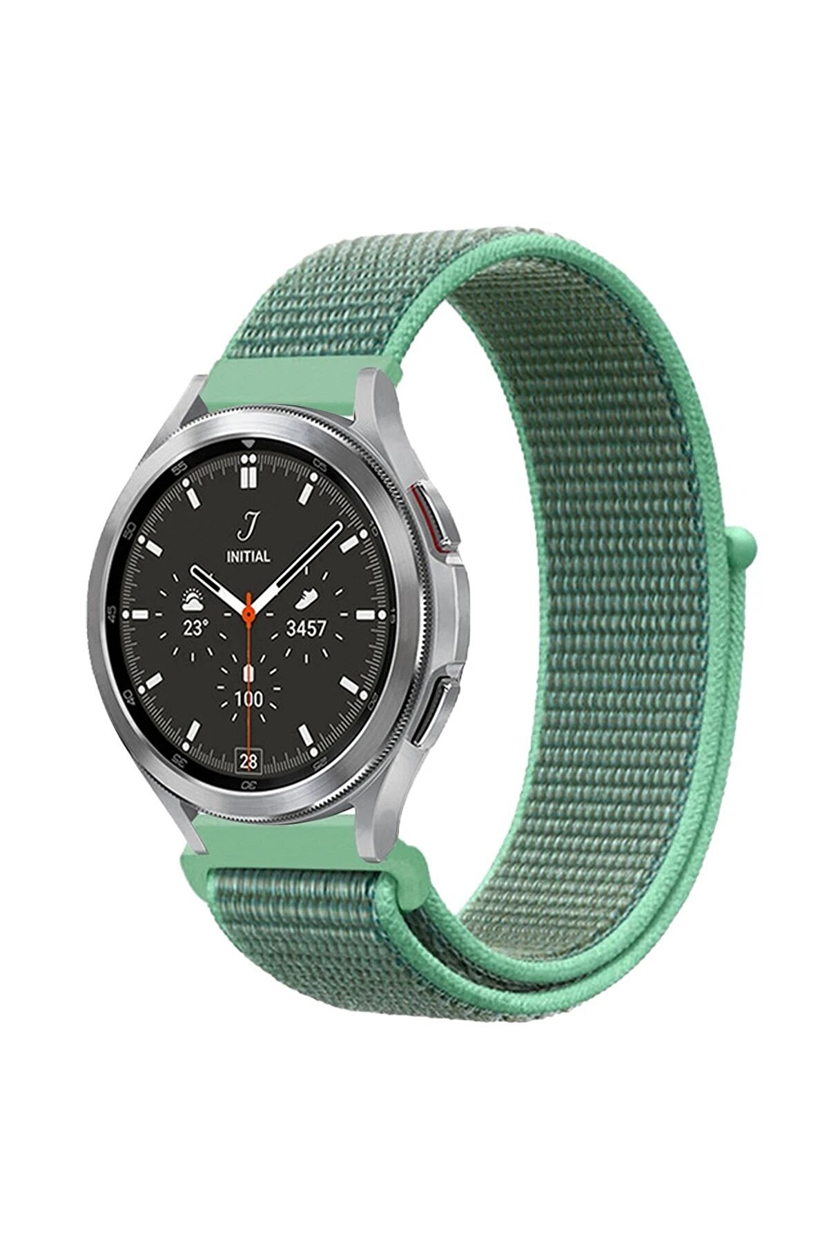 CepteToptan Watch 22mm Hasırlı Cırtcırtlı Kordon - Turkuaz1 - DROPX7965-1024