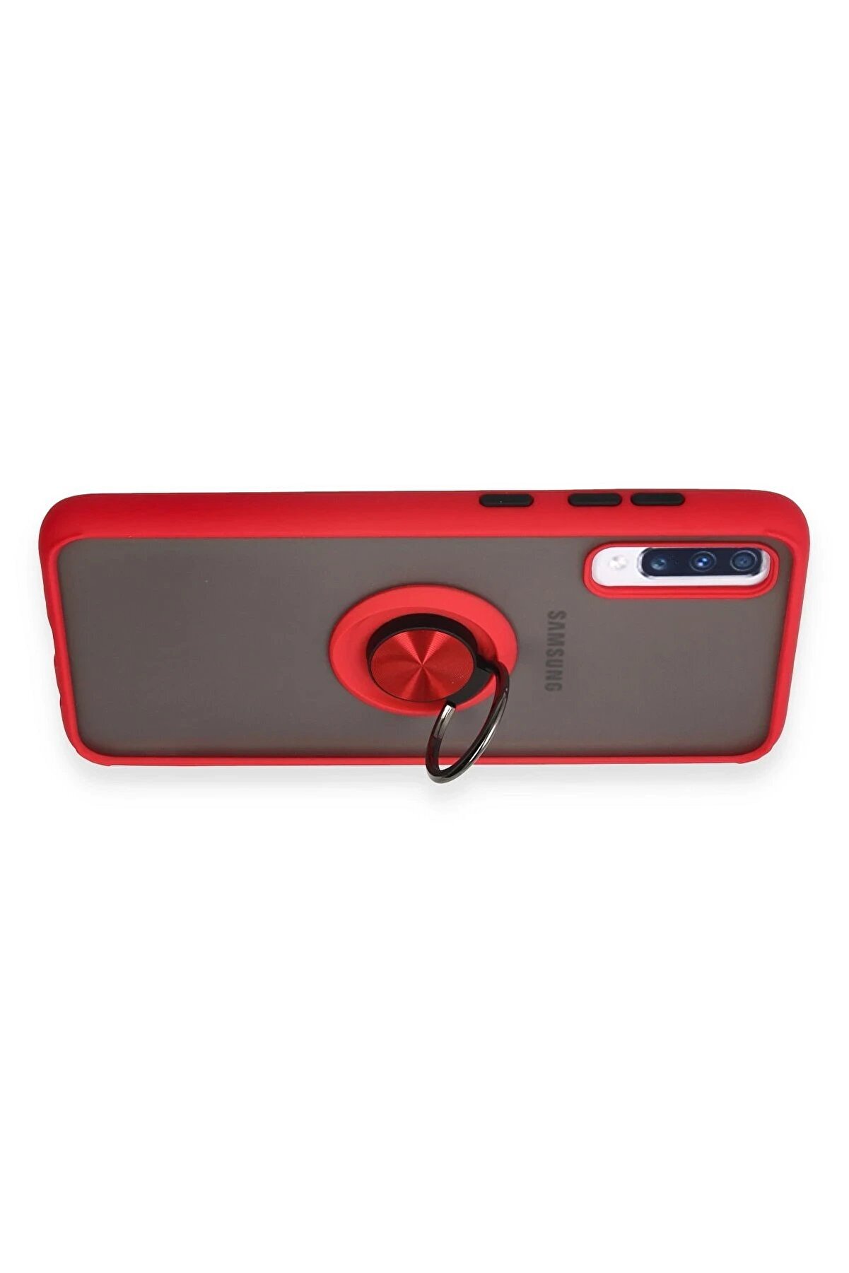 Samsung Galaxy A70 Kılıf Montreal Y&uuml;z&uuml;kl&uuml; Si̇li̇kon Kapak - Kırmızı - Dropx7187-1042