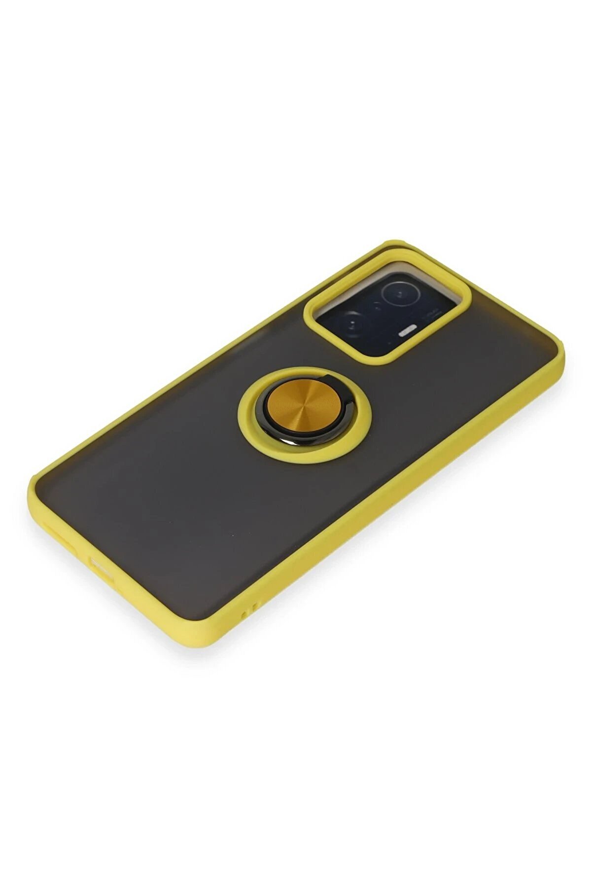 Xi̇aomi̇ Mi̇ 11T Pro Kılıf Montreal Y&uuml;z&uuml;kl&uuml; Si̇li̇kon Kapak - Sarı - Dropx4951-9614