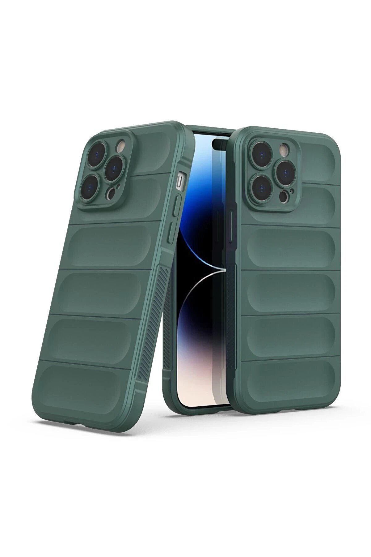 İphone 14 Pro Kılıf Opti̇mum Si̇li̇kon - Koyu Yeşi̇l - Dropx4339-5490