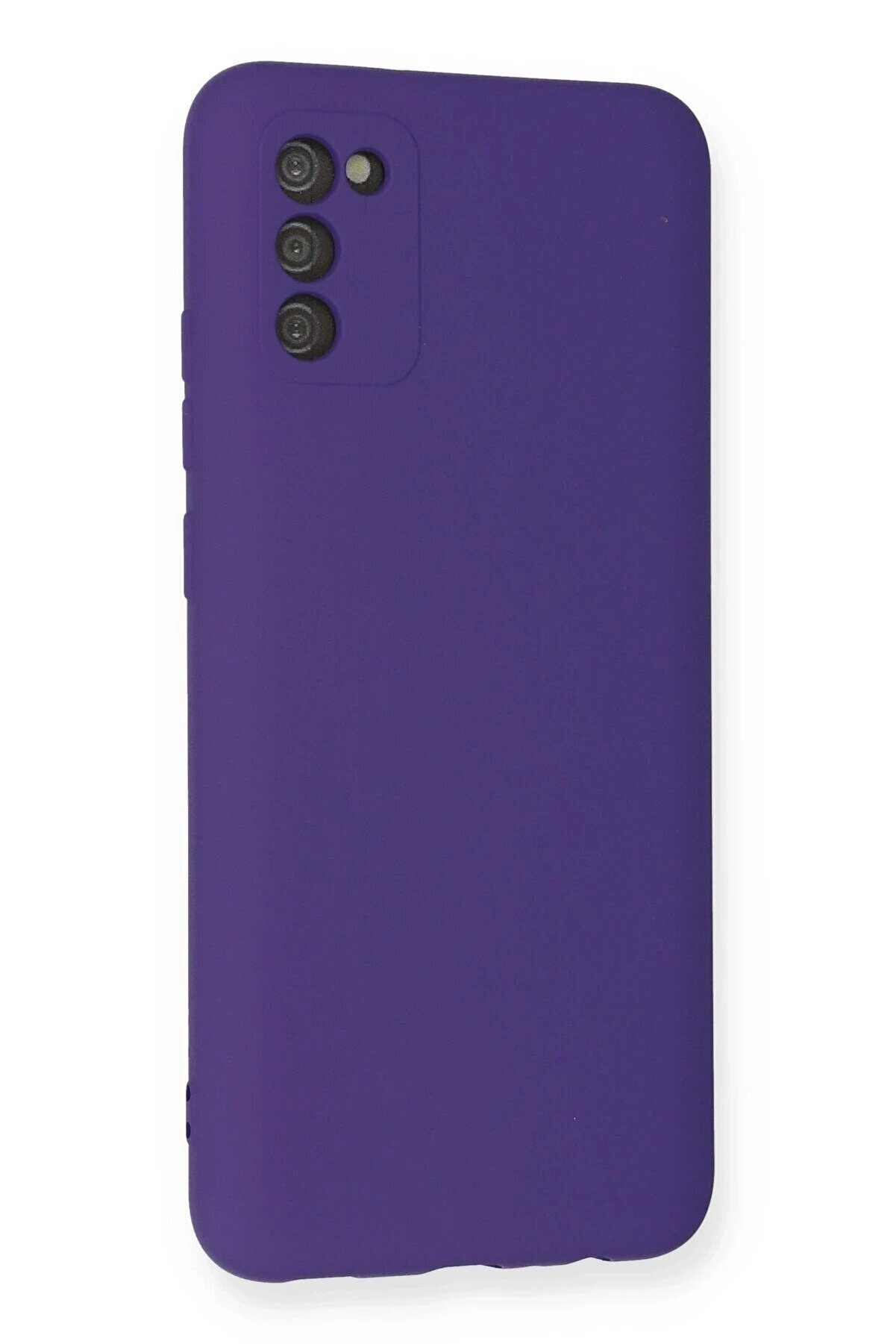 Samsung Galaxy A03S Kılıf Nano İçi̇ Kadi̇fe Si̇li̇kon - Mor - Dropx1916-5059