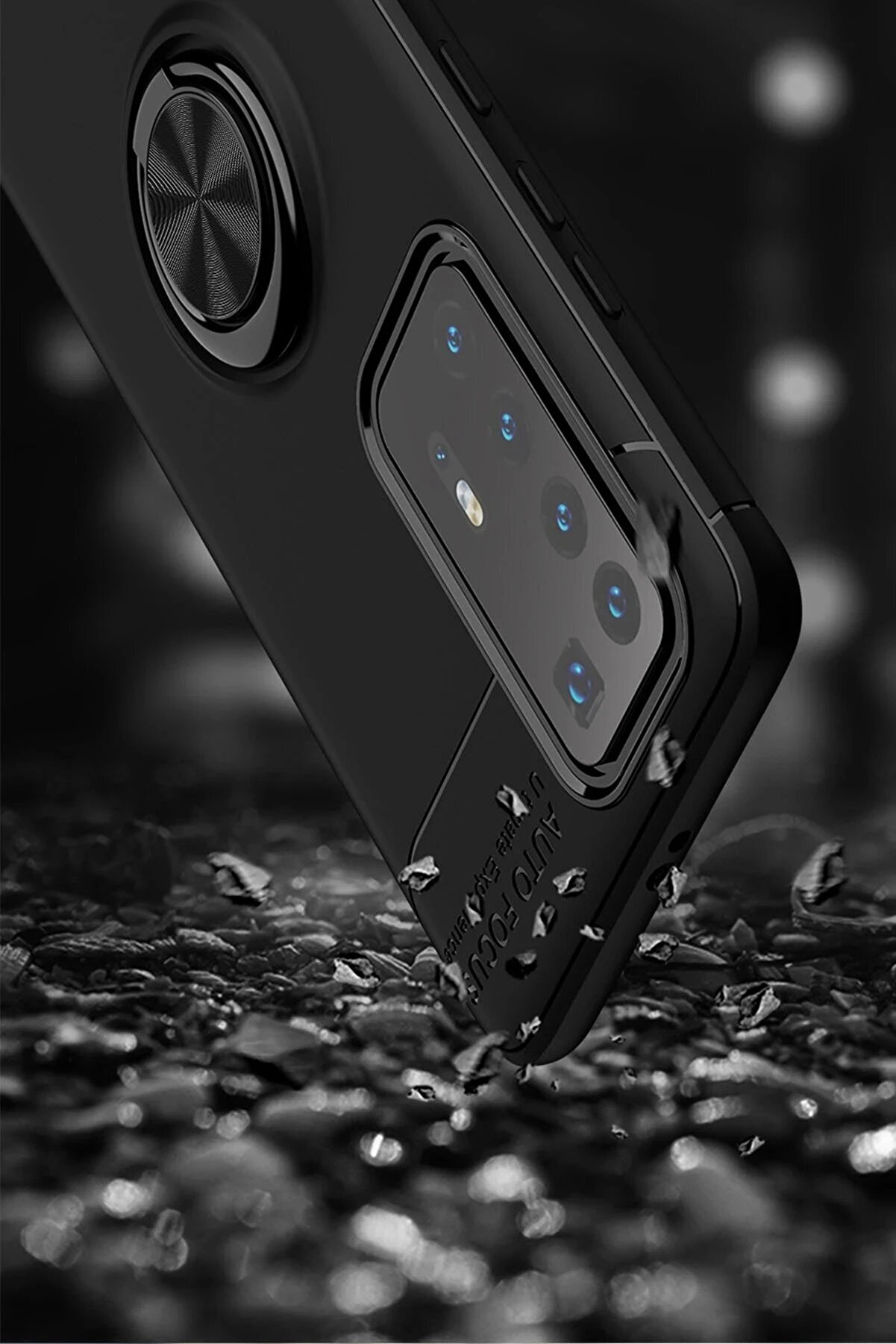 Huawei̇ P40 Pro Kılıf Range Yüzüklü Si̇li̇kon - Si̇yah - Dropx2383-7273