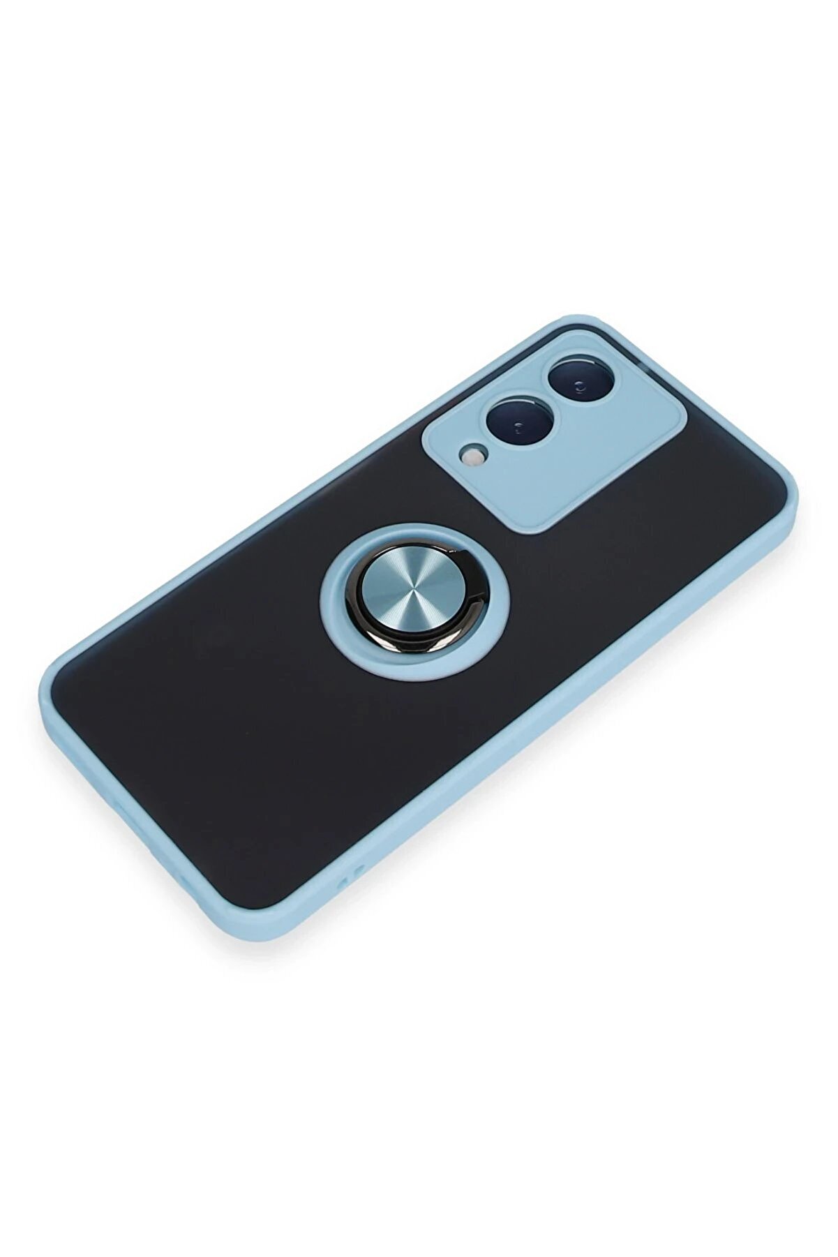 Vi̇vo Y17S Kılıf Montreal Yüzüklü Si̇li̇kon Kapak - Buz Mavi̇ - Dropx1416-6216