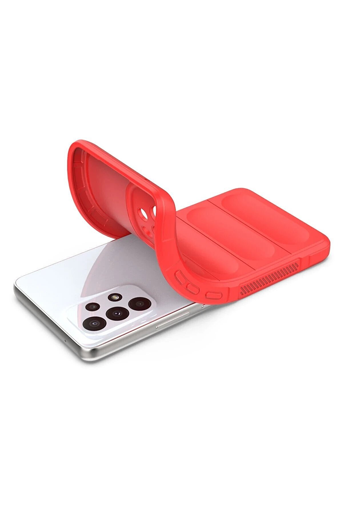 Samsung Galaxy A53 5G Kılıf Opti̇mum Si̇li̇kon - Kırmızı - Dropx6709-3877