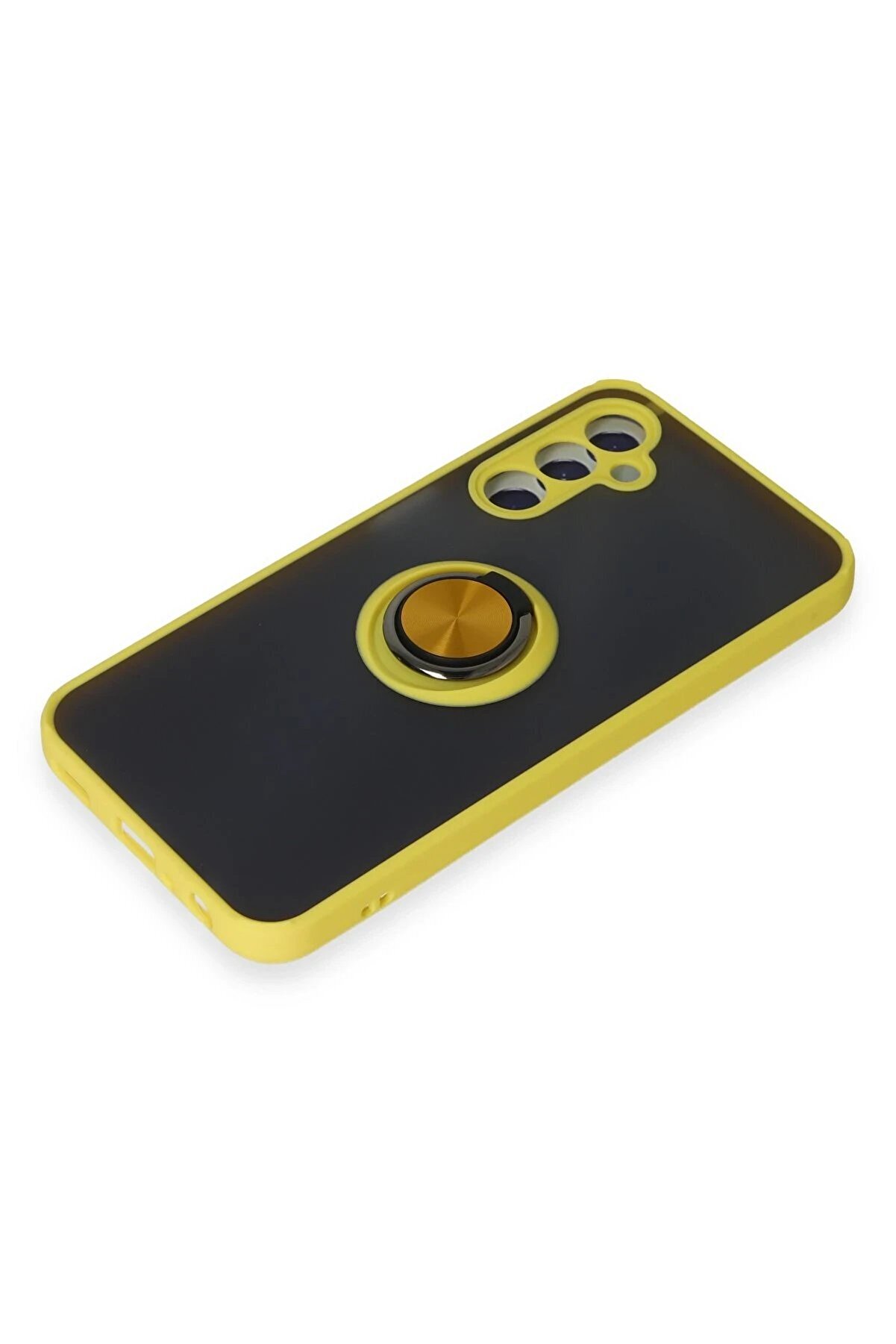 Samsung Galaxy M34 5G Kılıf Montreal Yüzüklü Si̇li̇kon Kapak - Sarı - Dropx8369-9909