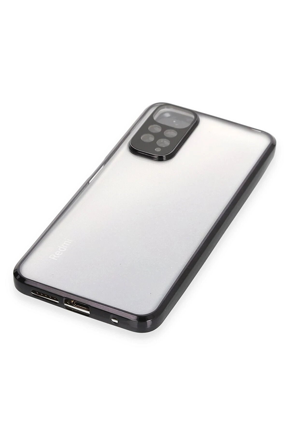 Xi̇aomi̇ Redmi̇ Note 11 Kılıf Lensli̇ Si̇li̇kon - Si̇yah - Dropx8724-1363