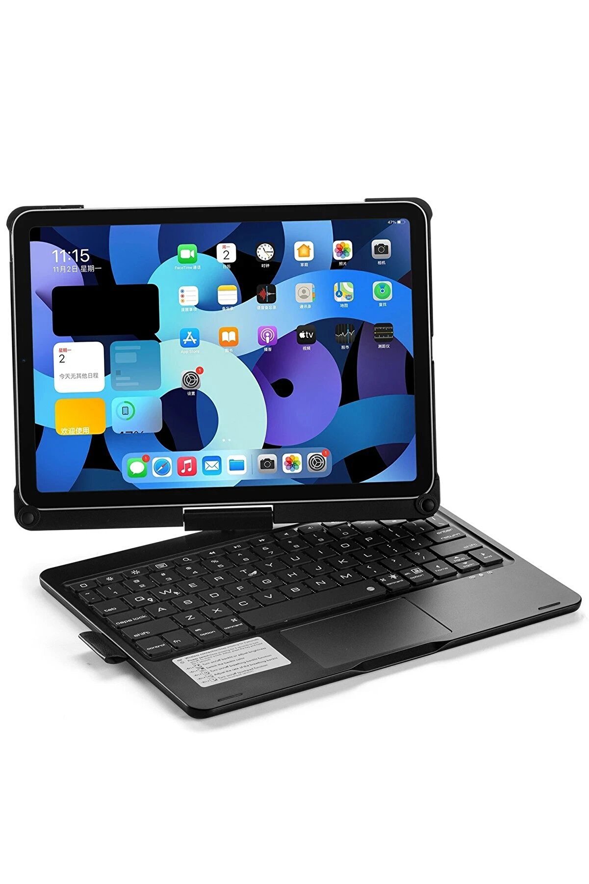 İpad Pro 11 (2021) Kılıf Magi̇c Dönen Klavyeli̇ Tablet Kılıf - Si̇yah - Ogz8088-3102