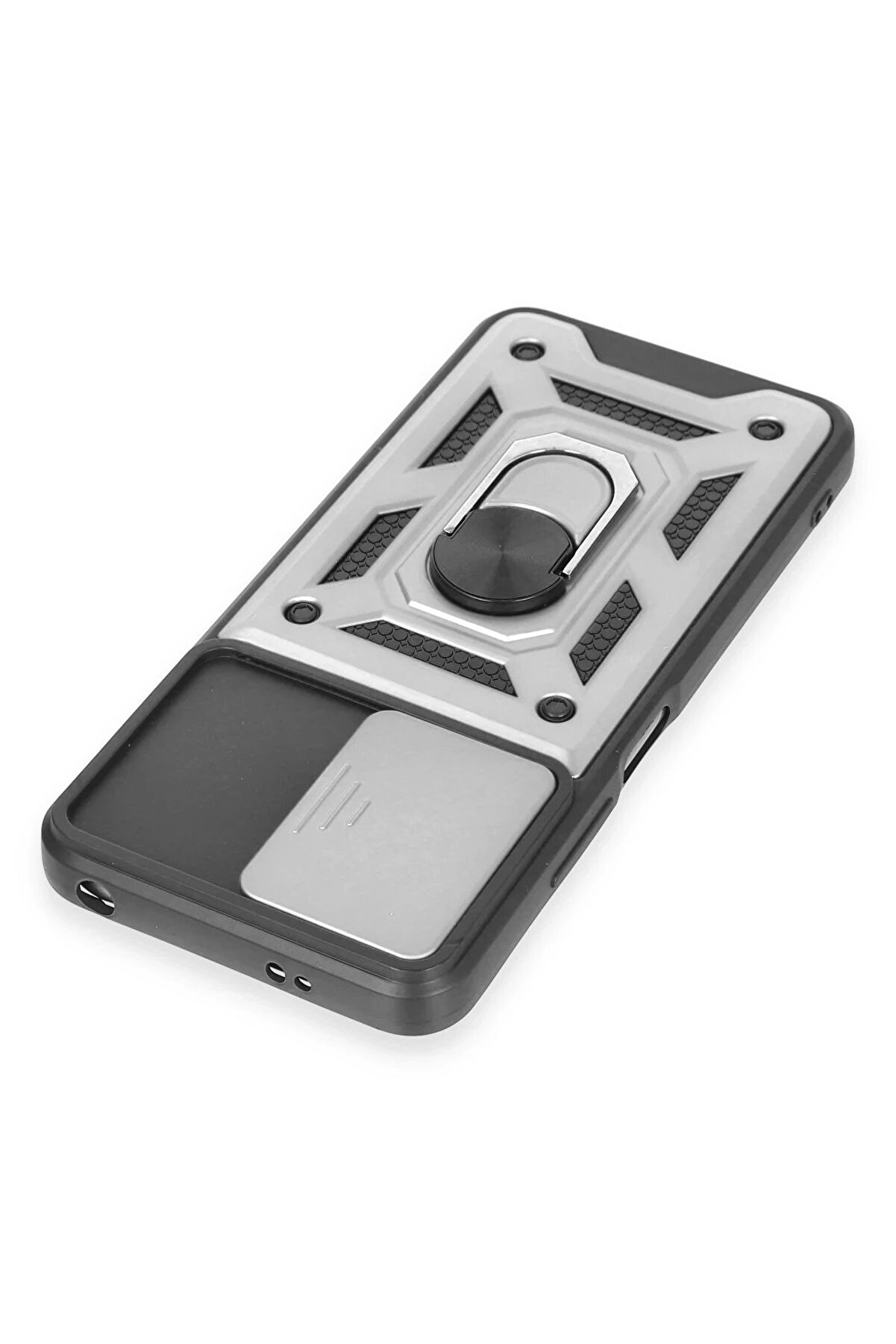 Xi̇aomi̇ Redmi̇ Note 12 5G Kılıf Pars Lens Yüzüklü Si̇li̇kon - Gümüş - Dropx6511-2538