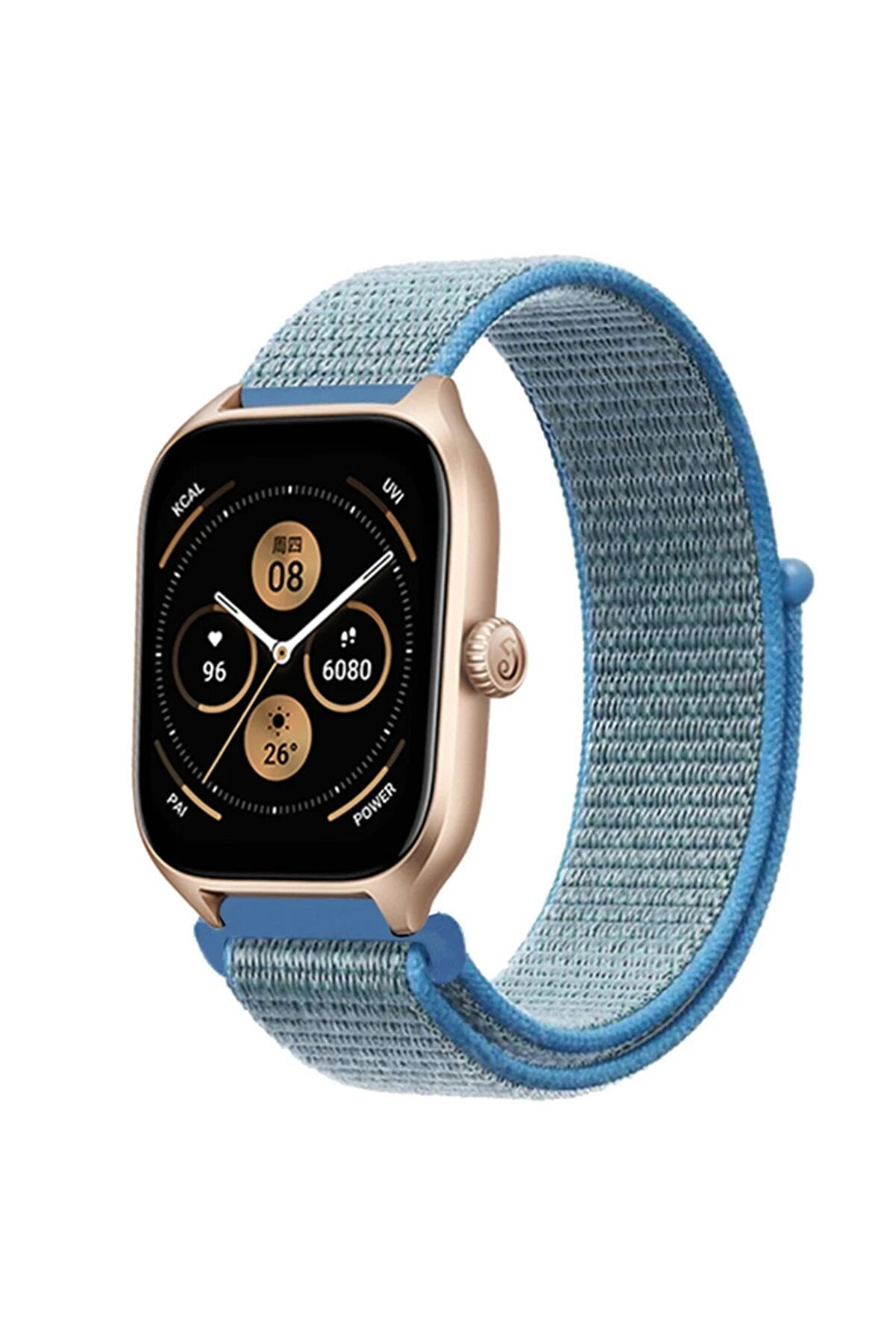 CepteToptan Watch 22mm Hasırlı Cırtcırtlı Kordon - Turkuaz - DROPX5645-7911