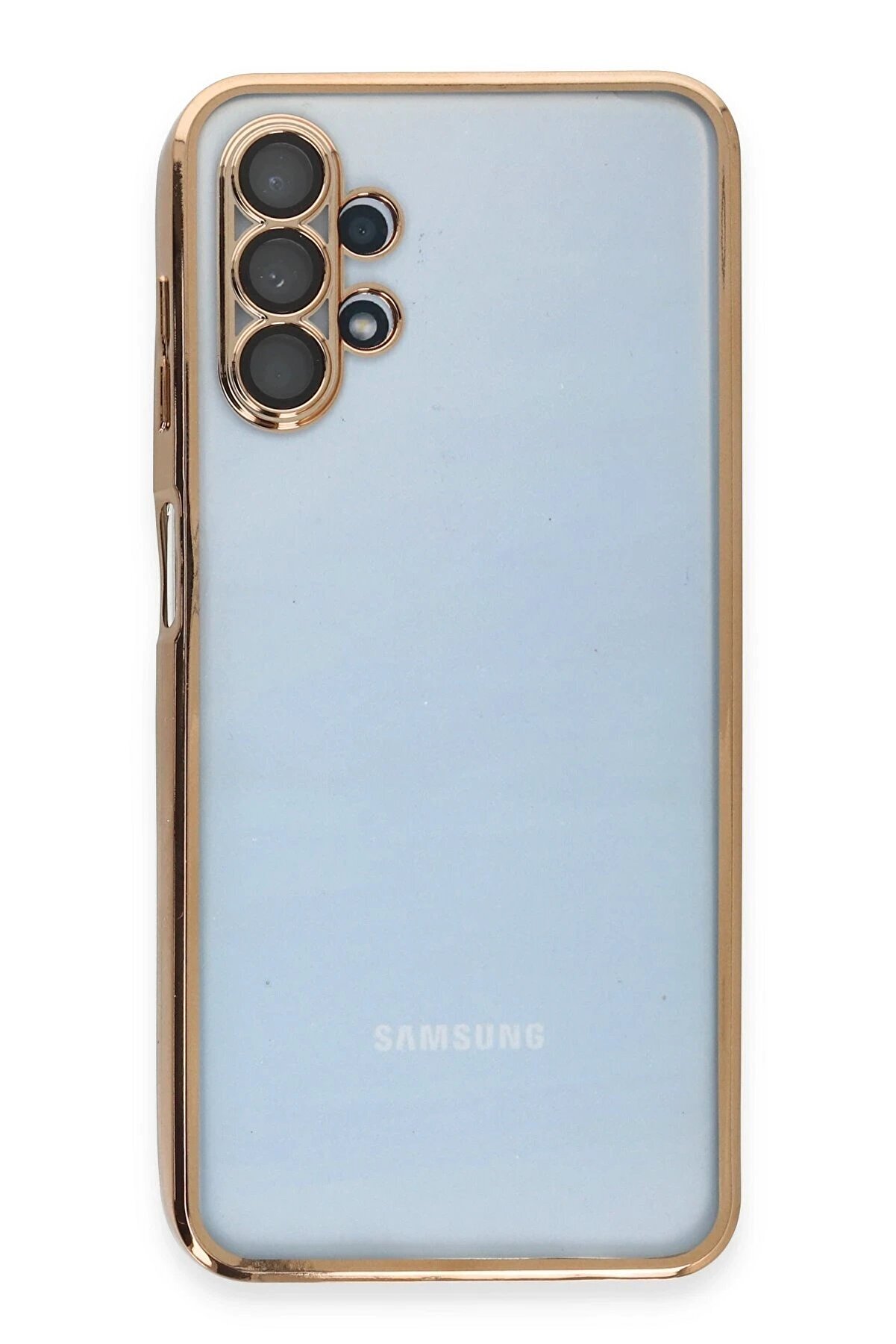 Samsung Galaxy A13 4G Kılıf Lensli̇ Si̇li̇kon - Gold - Dropx4266-5611