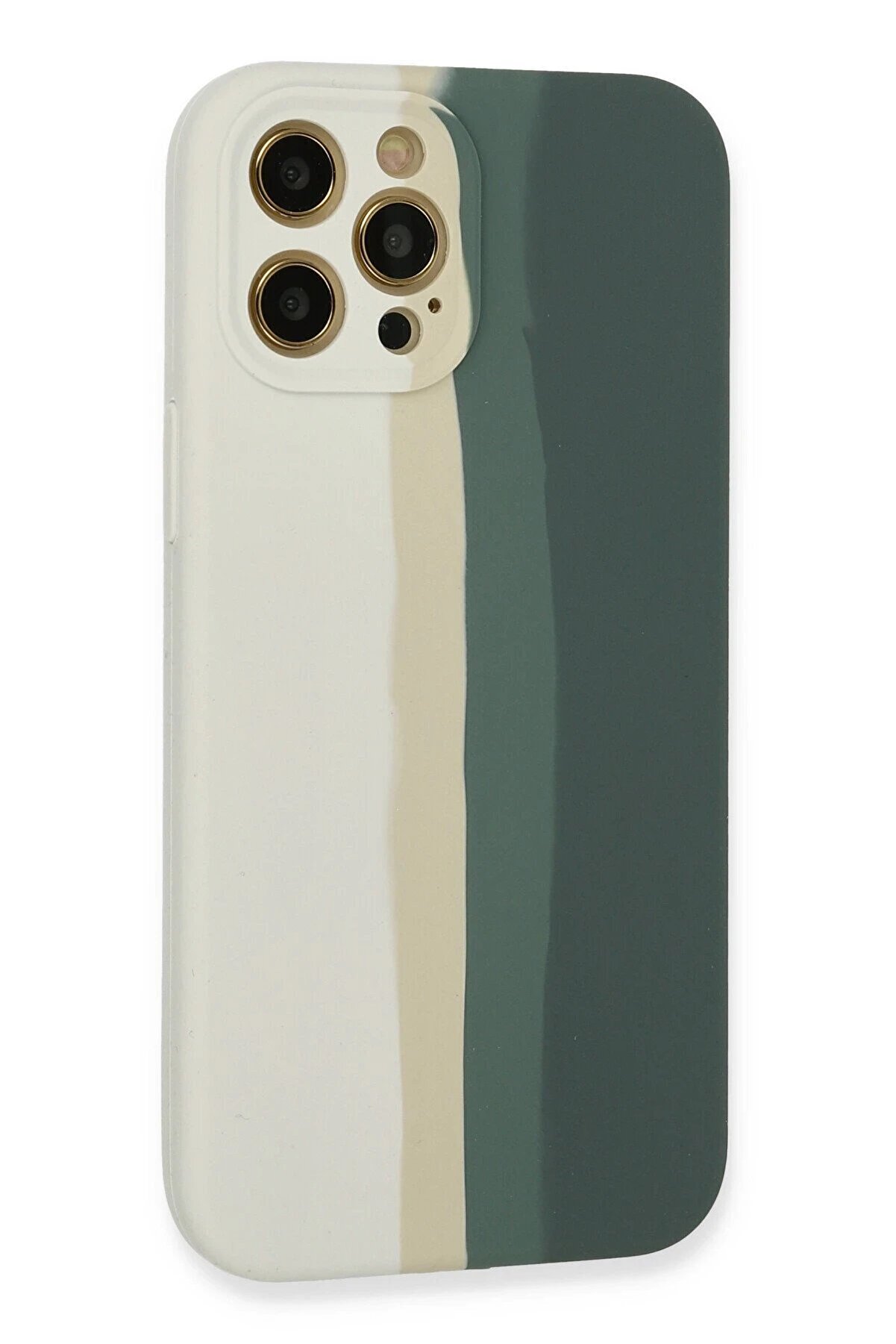 İphone 12 Pro Kılıf Ebruli̇ Lansman Si̇li̇kon - Beyaz-Gri̇ - Dropx3488-7294