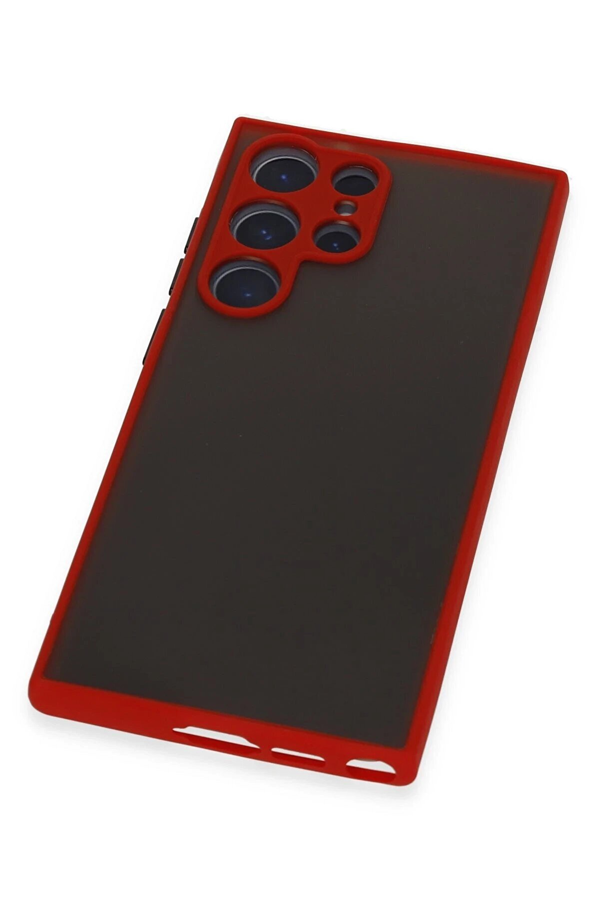 Samsung Galaxy S22 Ultra Kılıf Montreal Si̇li̇kon Kapak - Kırmızı - Dropx3398-6097