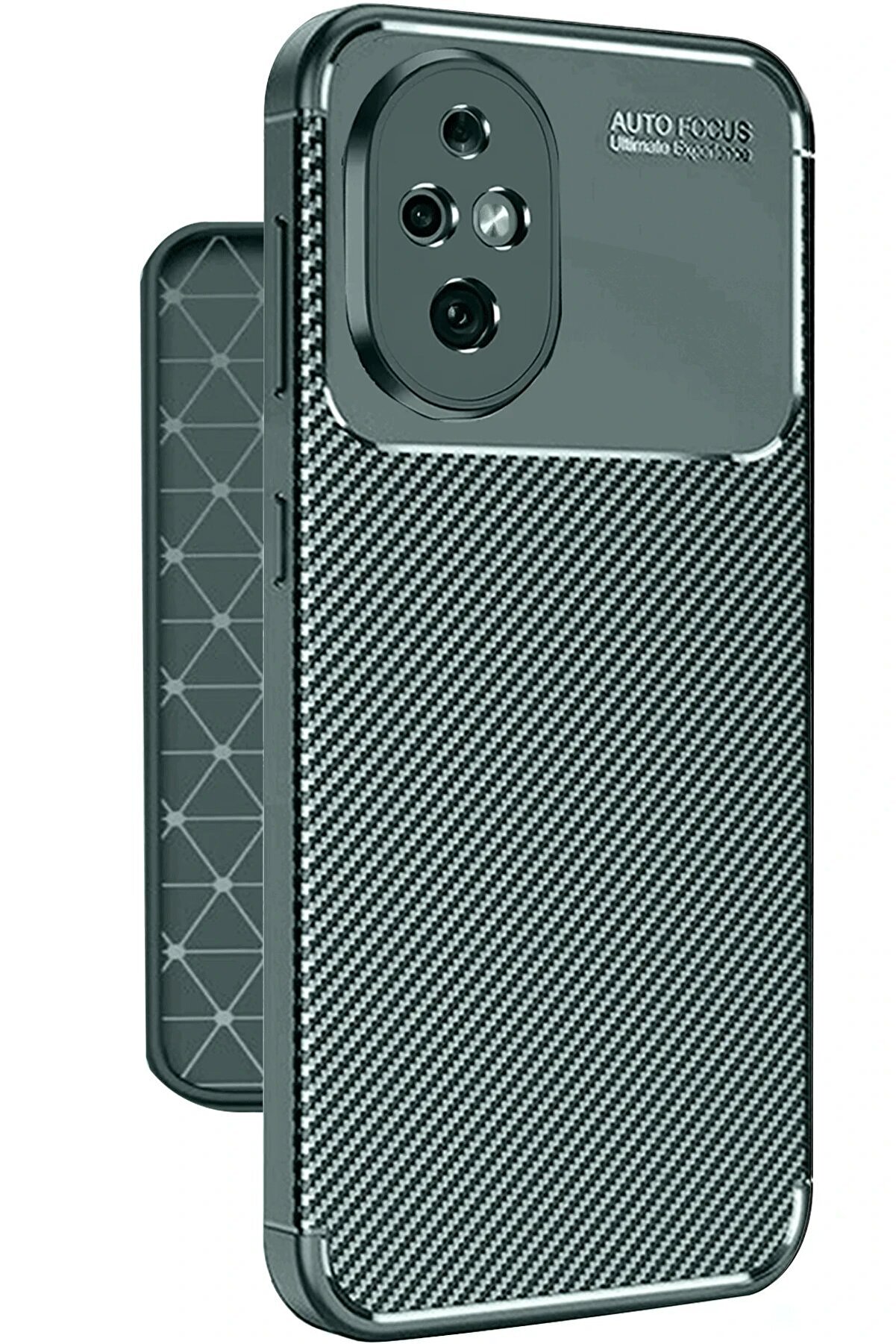 Honor 200 Kılıf Auto Focus Karbon Kapak - Koyu Yeşi̇l - Dropx3137-4962