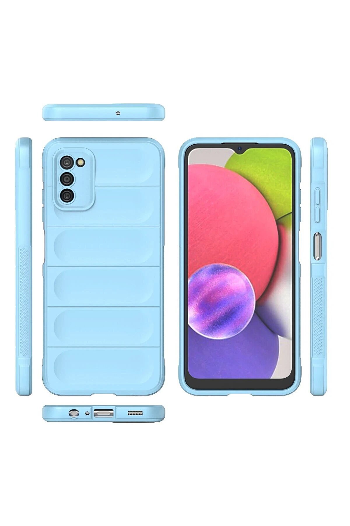 Samsung Galaxy A03S Kılıf Opti̇mum Si̇li̇kon - Sky Blue - Dropx6908-1705