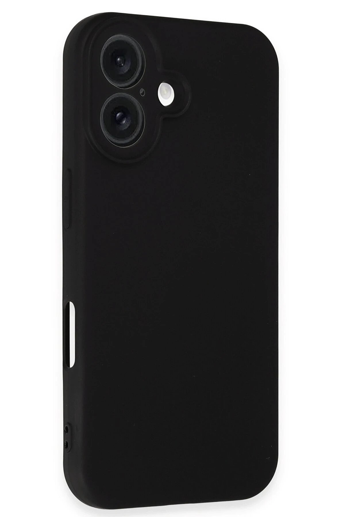 İphone 16 Plus Kılıf Nano İçi̇ Kadi̇fe Si̇li̇kon - Si̇yah - Dropx3993-3812