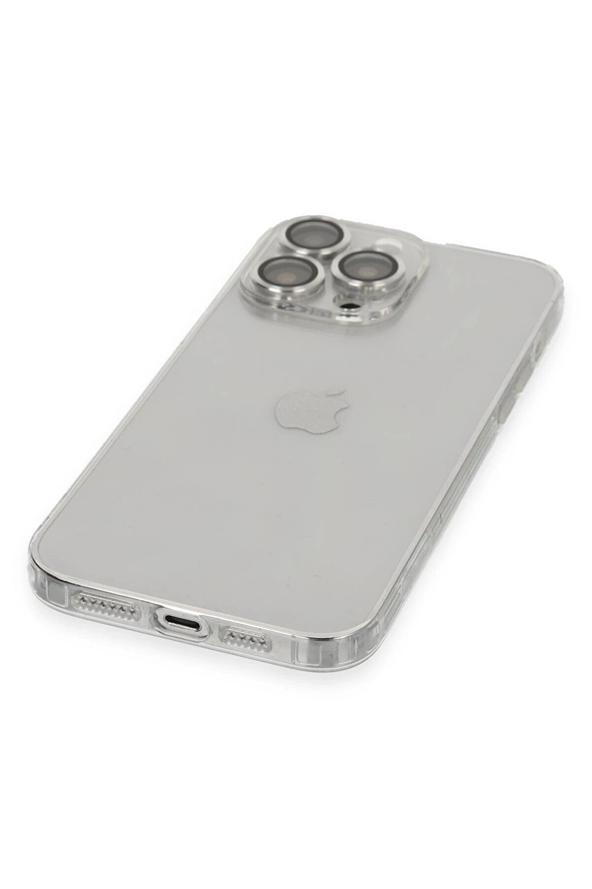 İphone 13 Pro Max Kılıf Luko Lens Si̇li̇kon - Gümüş - Dropx3224-6261